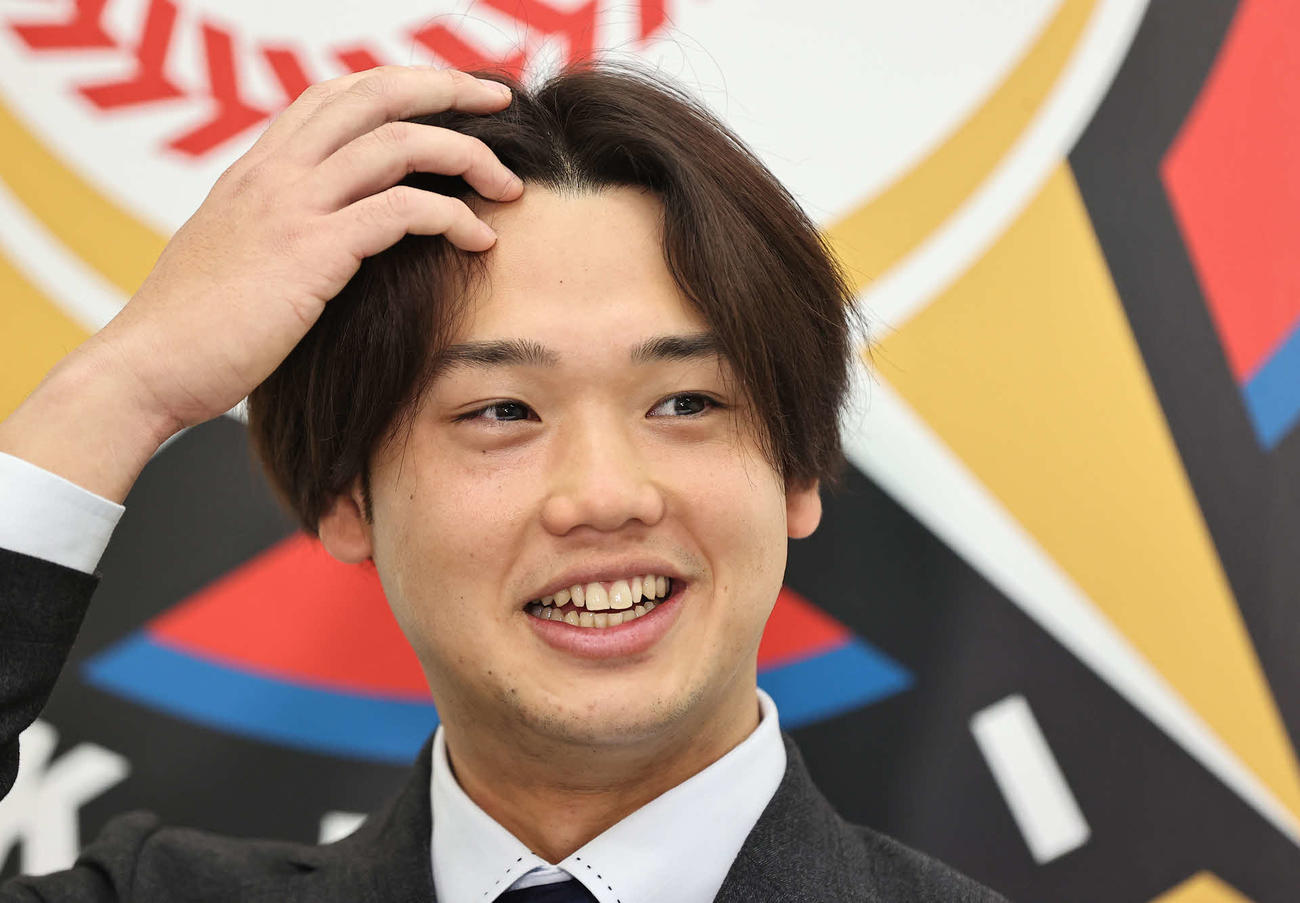 日本ハム時代の谷口雄也さん（2020年12月撮影）