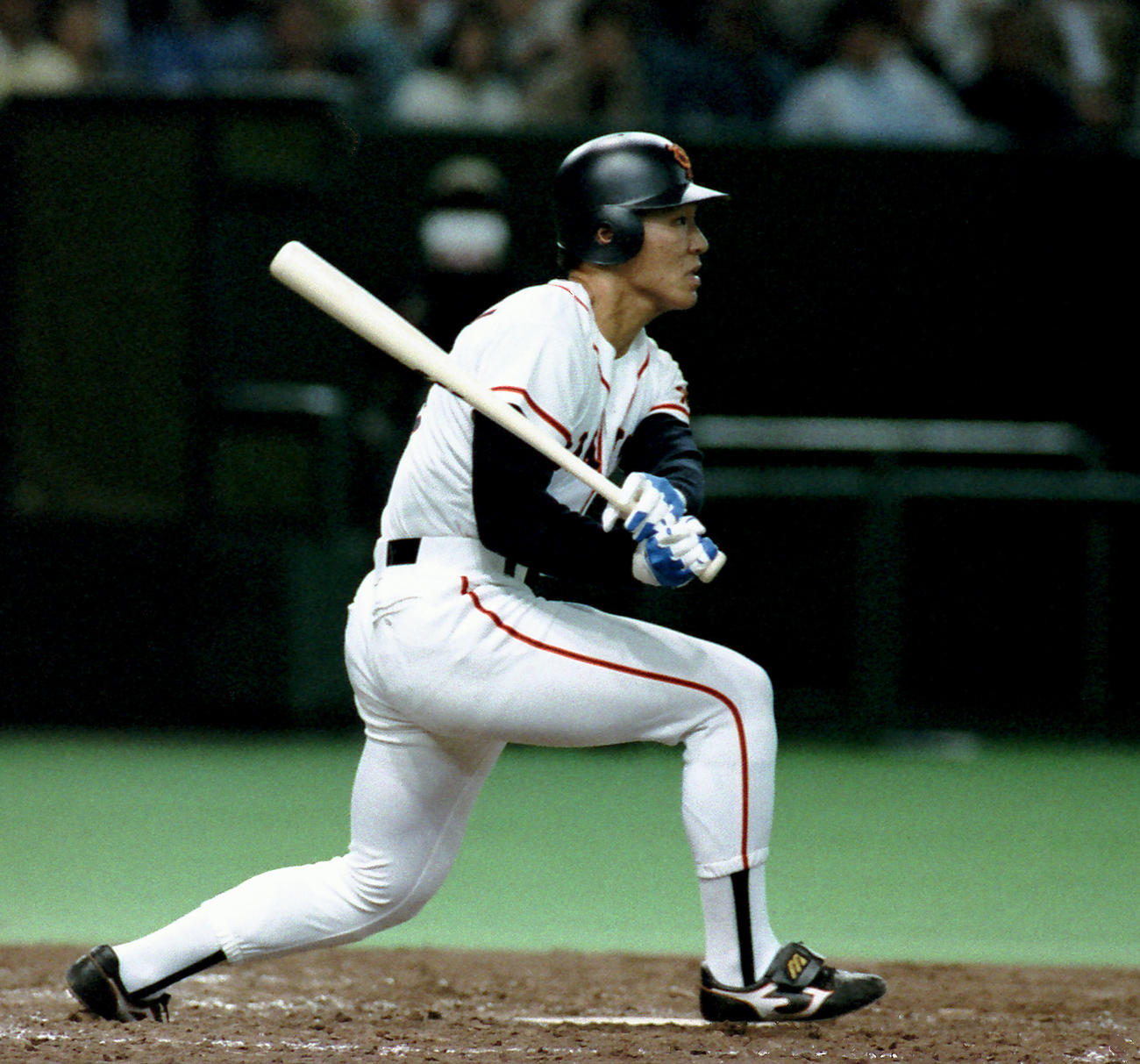 1993年5月1日、プロ初打席でセカンドゴロを放つ松井秀喜