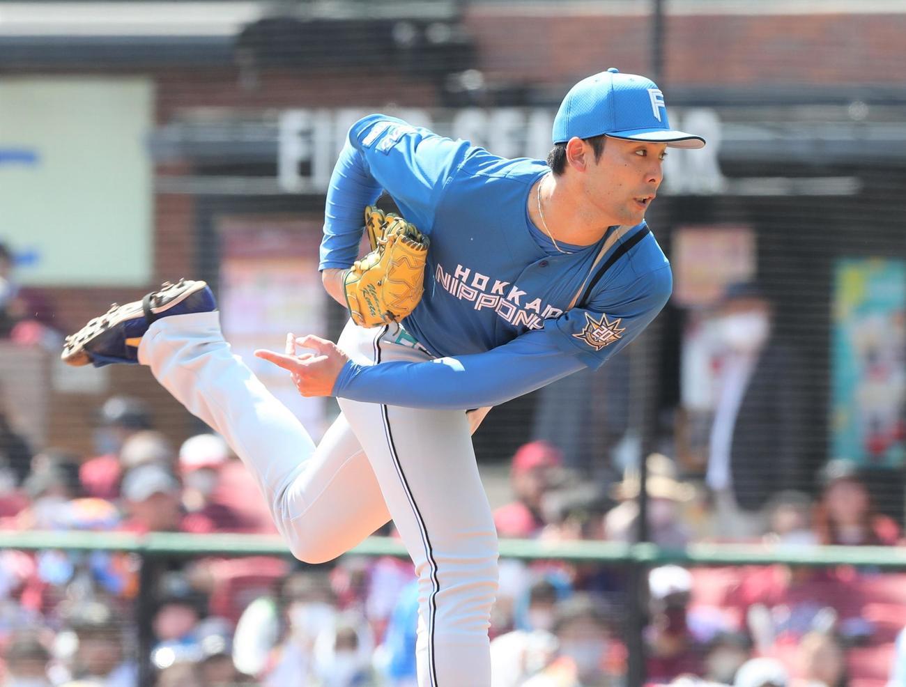 日本ハム上原健太（2023年4月23日撮影）