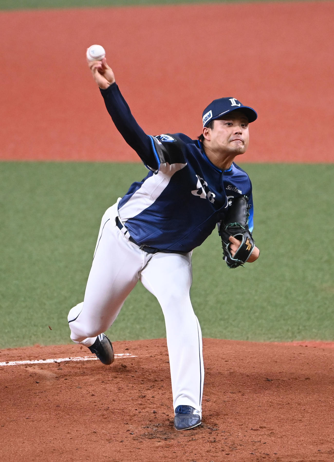 オリックス対西武　先発する西武松本（撮影・和賀正仁）