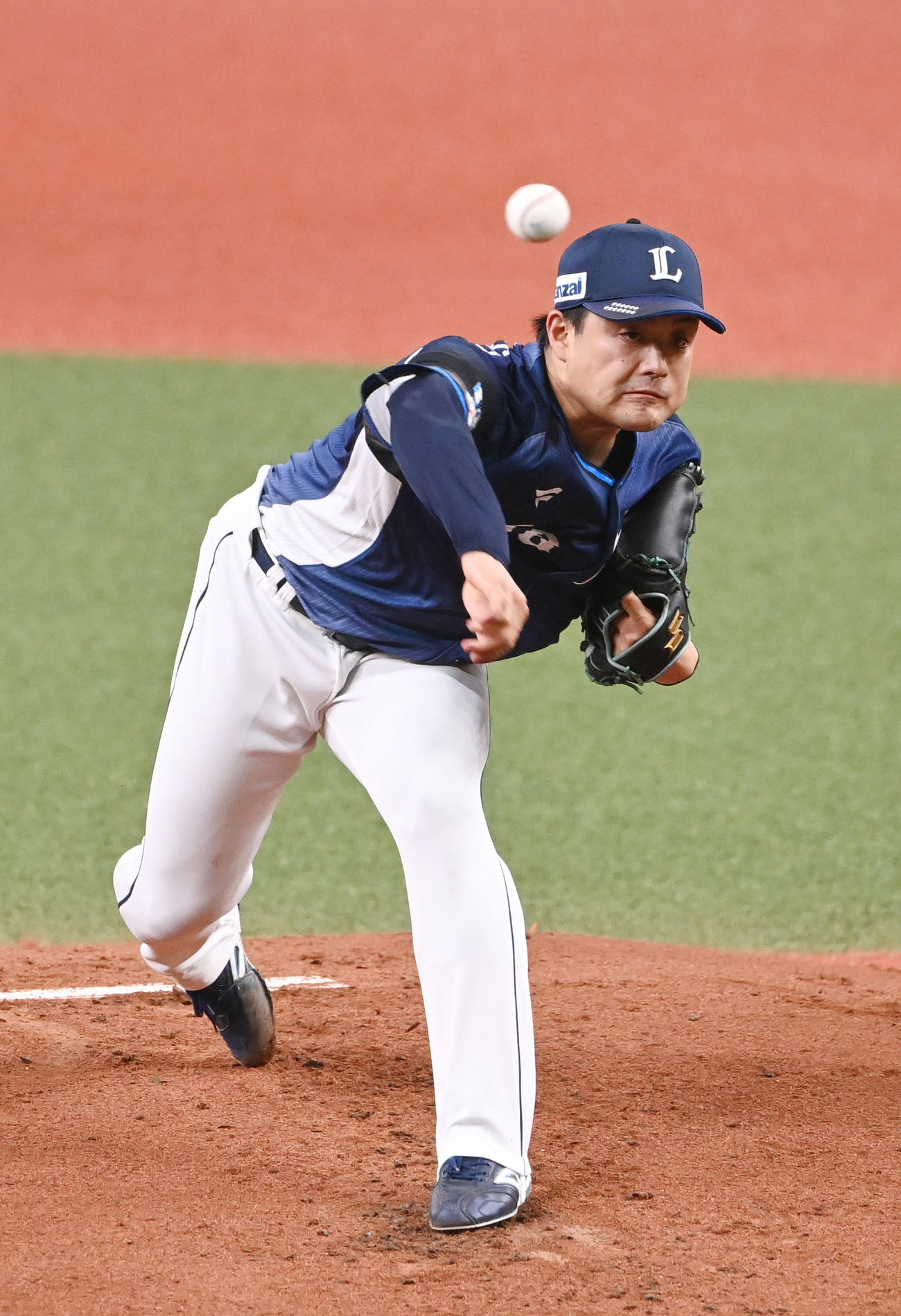 オリックス対西武　先発する西武松本（撮影・和賀正仁）
