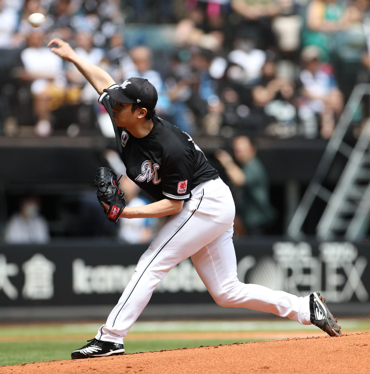 日本ハム対ロッテ　ロッテ先発の種市（撮影・佐藤翔太）