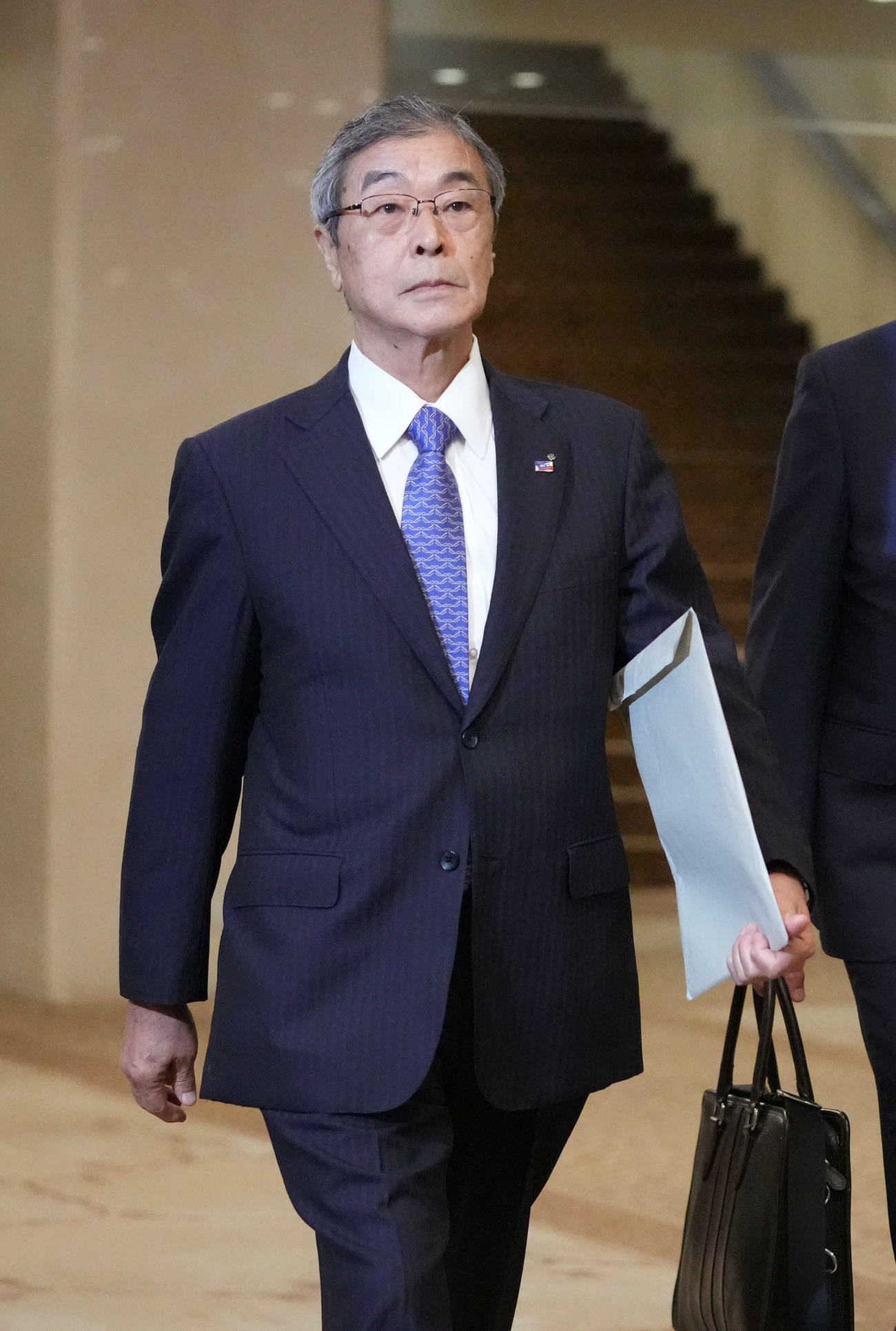 2023年第1回プロ野球オーナー会議に臨むヤクルト成田オーナー（撮影・小沢裕）