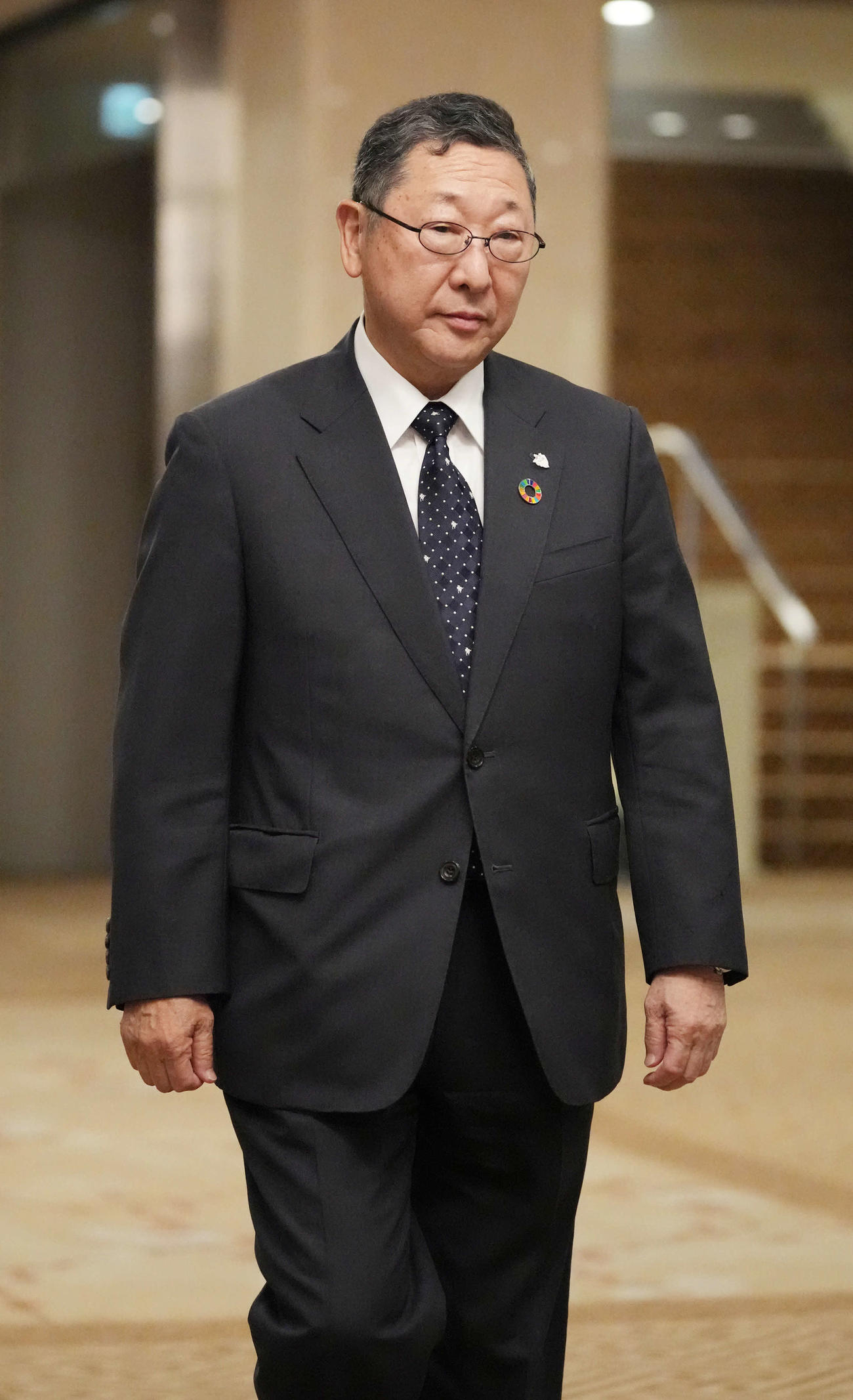 2023年第1回プロ野球オーナー会議に臨む議長の西武後藤オーナー（撮影・小沢裕）