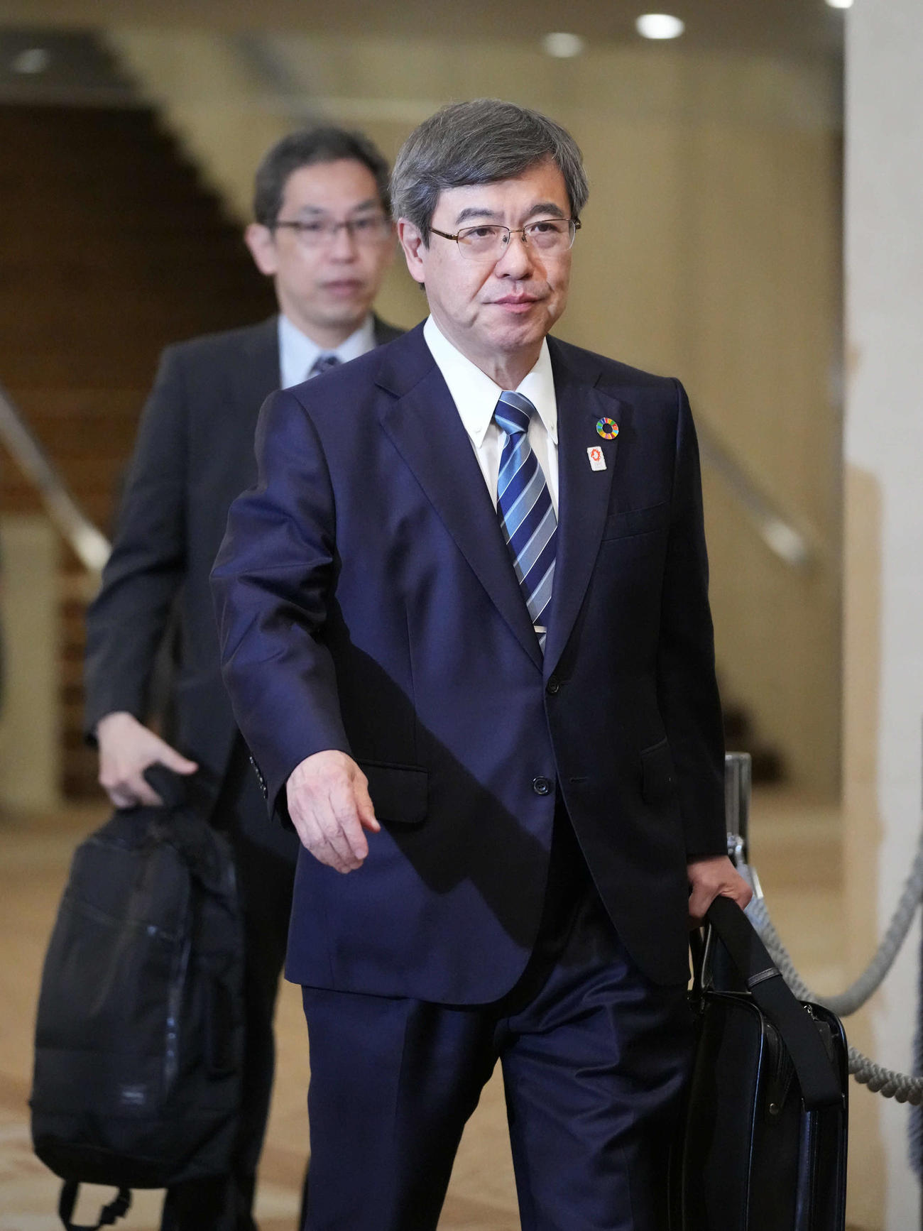 2023年第1回プロ野球オーナー会議に臨む阪神杉山オーナー（撮影・小沢裕）