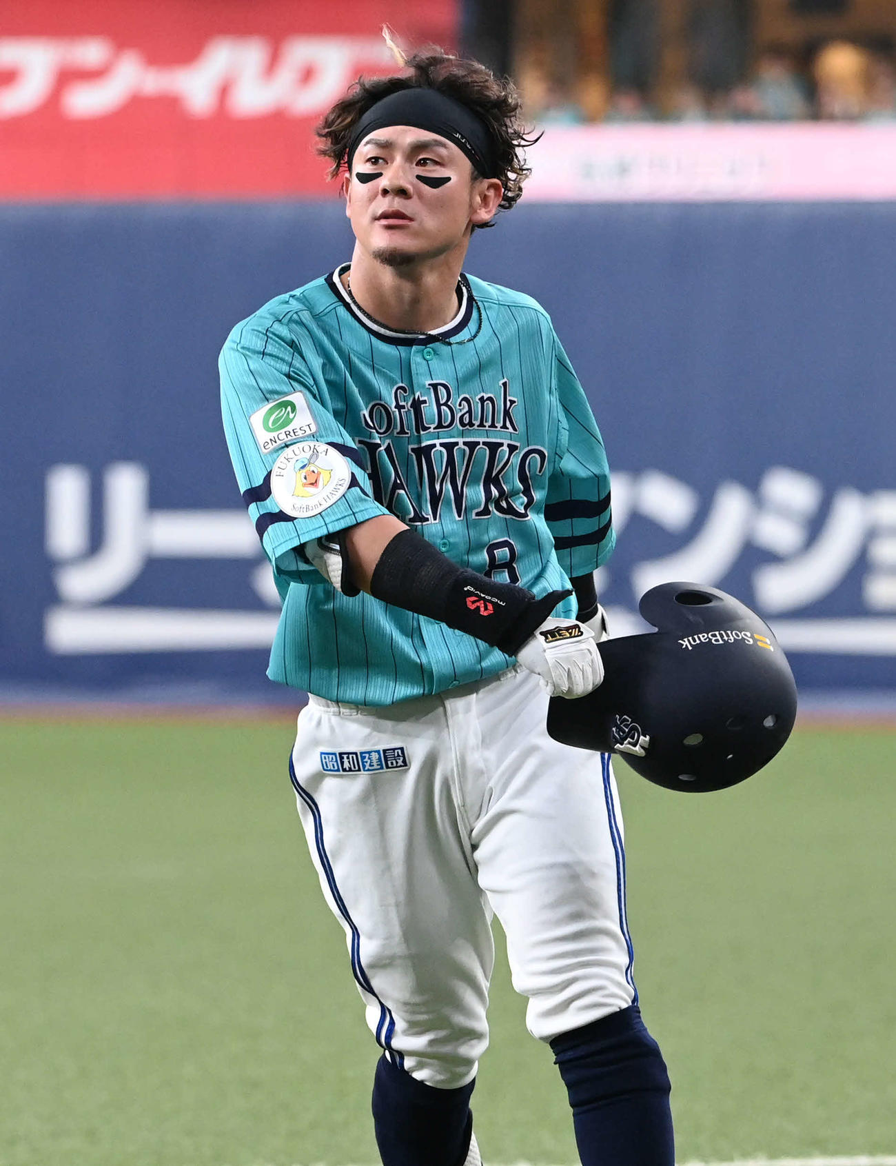 ソフトバンク対西武　7回裏ソフトバンク1死一塁、投ゴロ併殺に倒れた牧原大（撮影・和賀正仁）