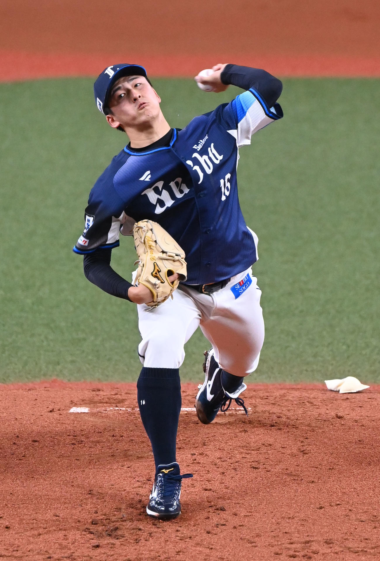 ソフトバンク対西武　先発する西武隅田（撮影・和賀正仁）