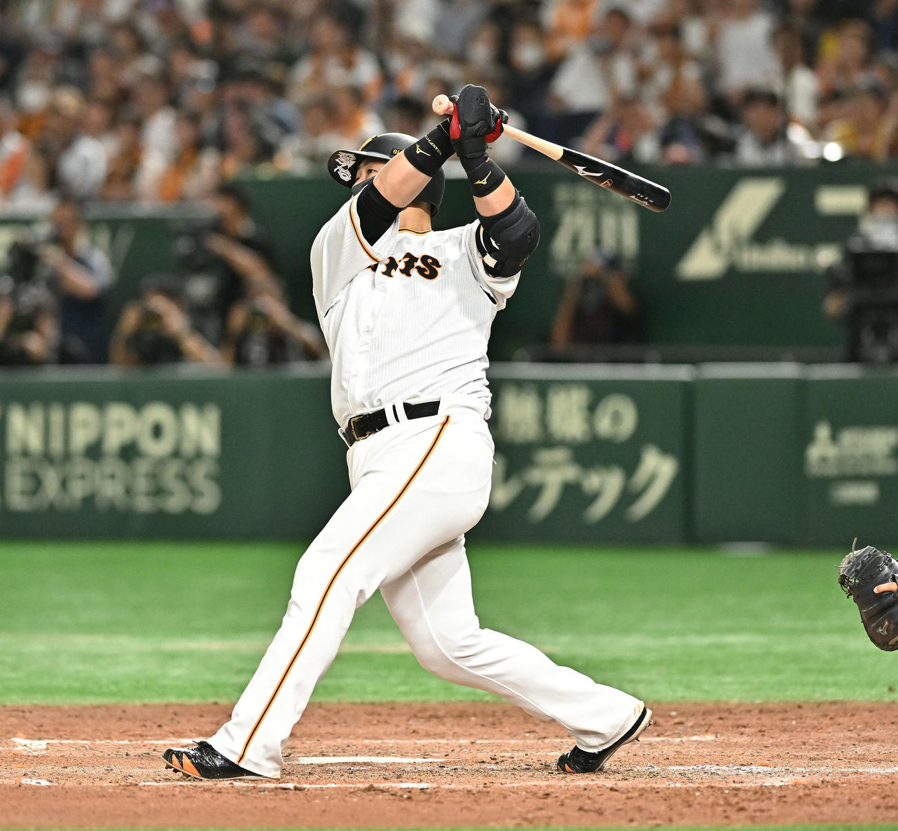 8日のDeNA戦で本塁打を放った中田翔（23年7月8日撮影）