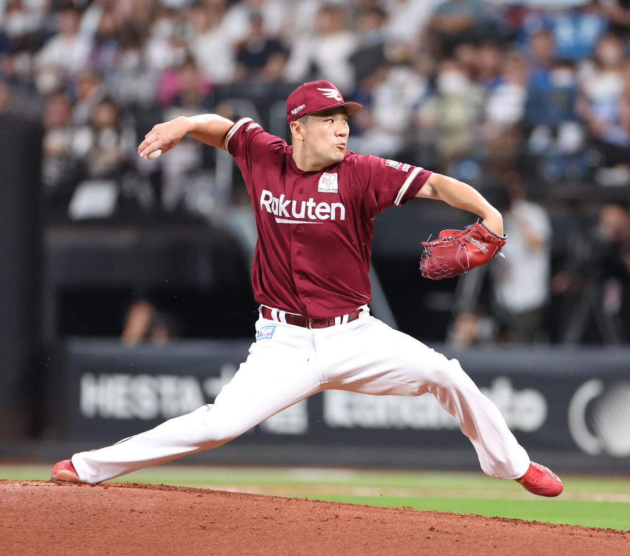 日本ハム対楽天　楽天先発の田中将（撮影・佐藤翔太）