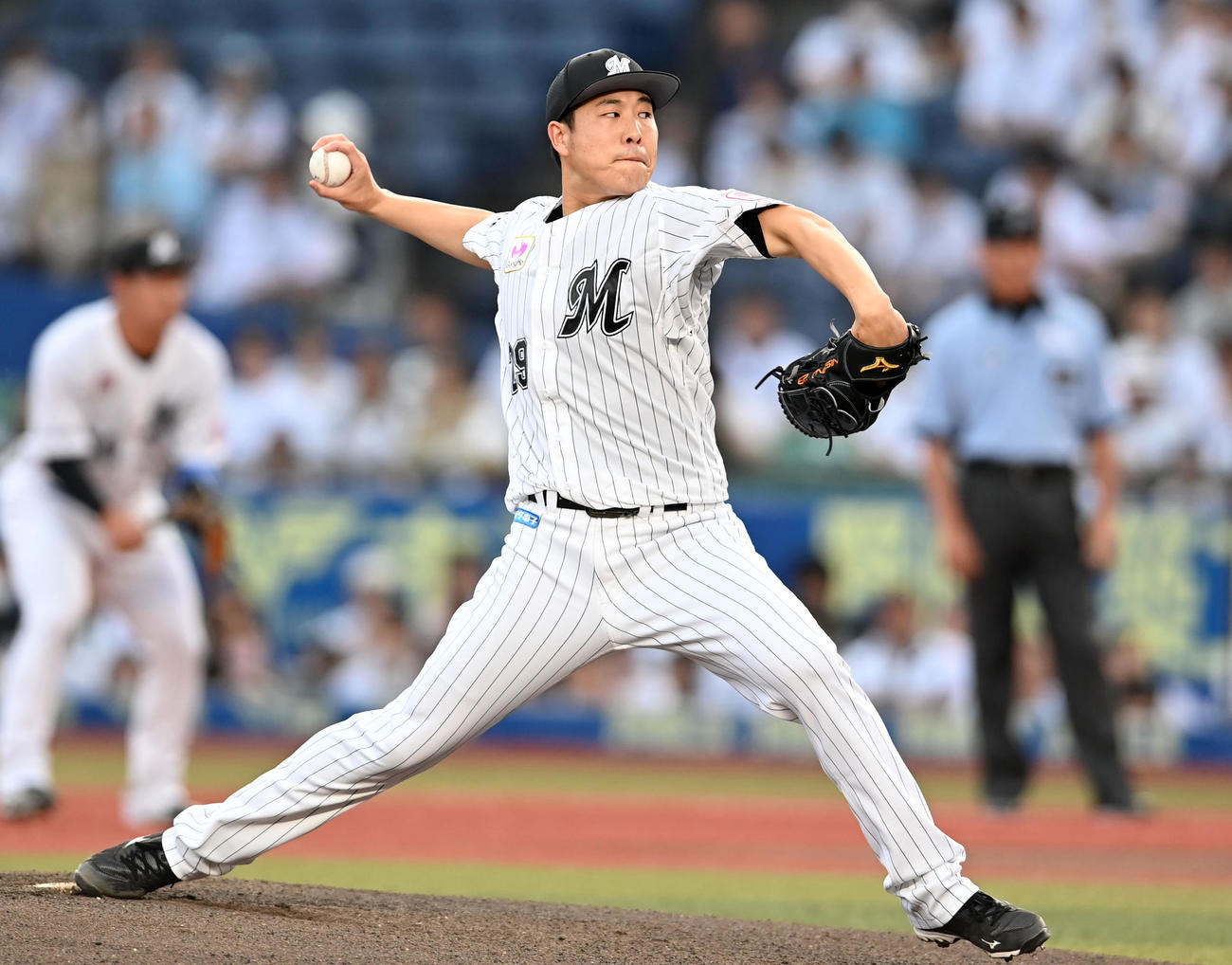 ロッテ西野勇士（2023年7月4日撮影）