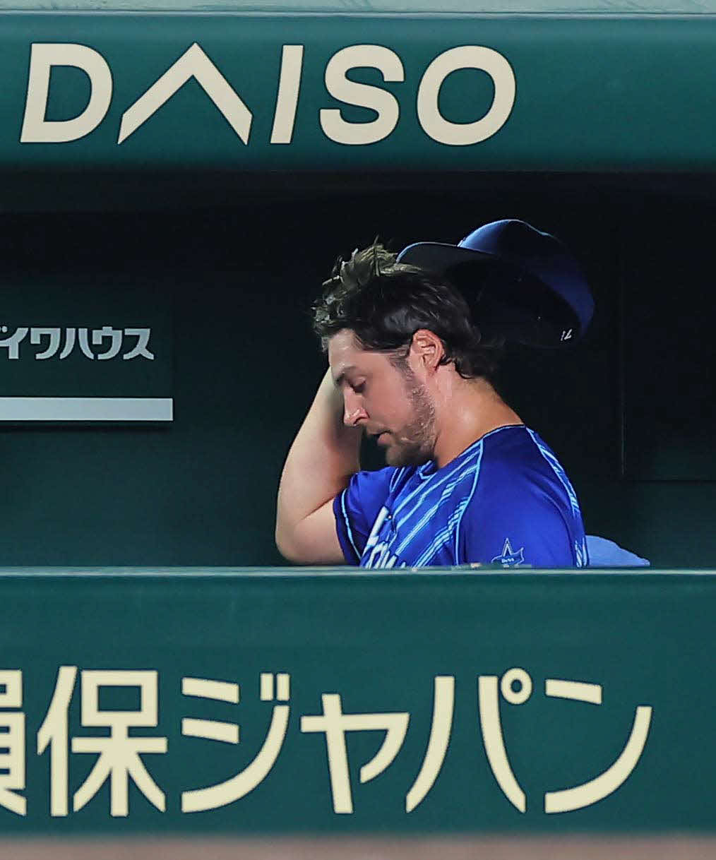 阪神対DeNA　バウアーは8回途中で降板する（撮影・上田博志）