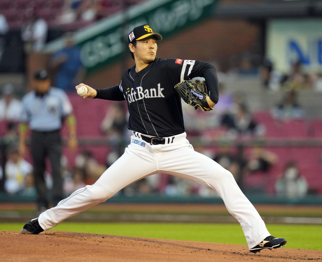 ソフトバンク有原航平（2023年7月7日撮影）