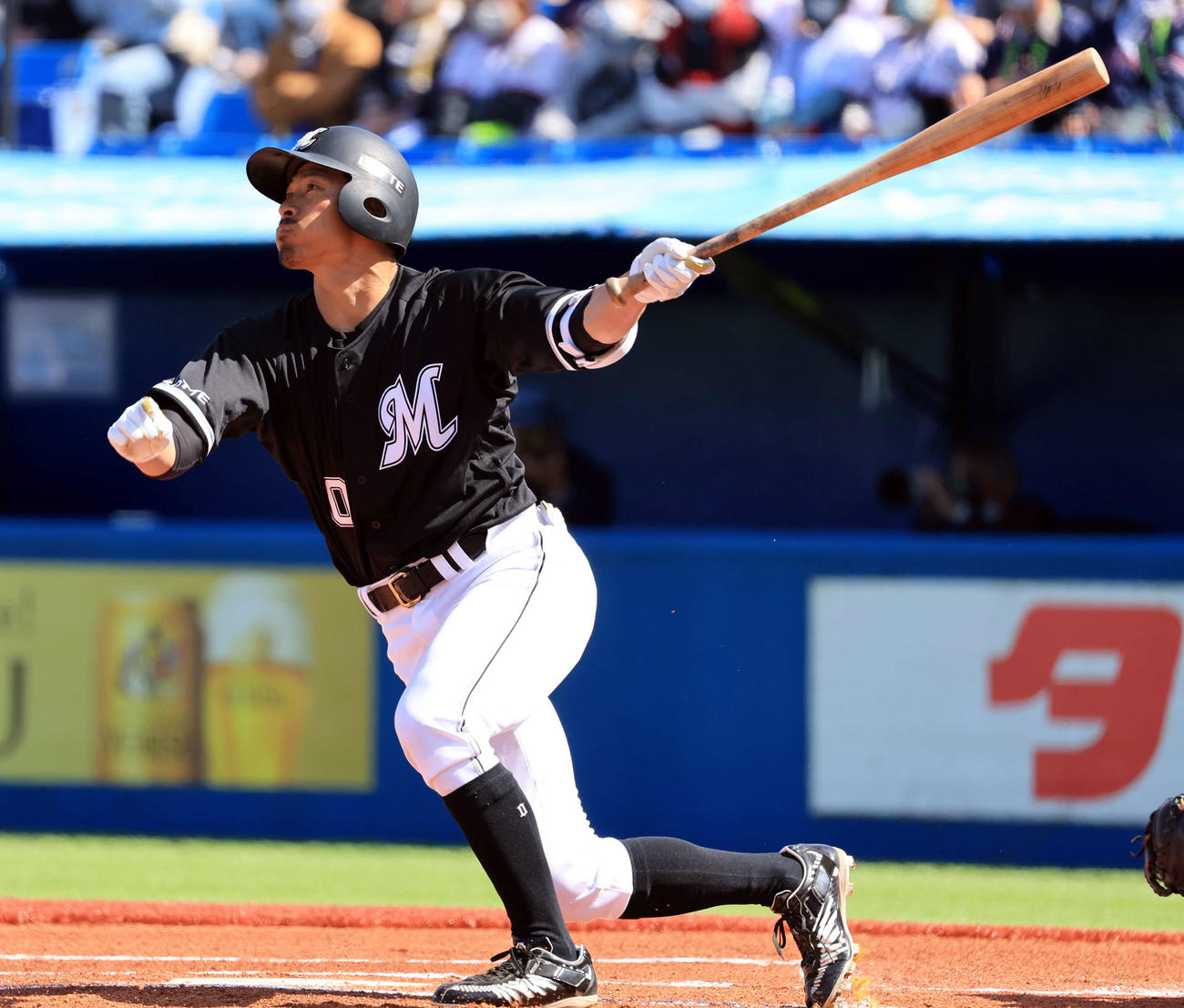 ロッテ荻野貴司（2023年3月撮影）