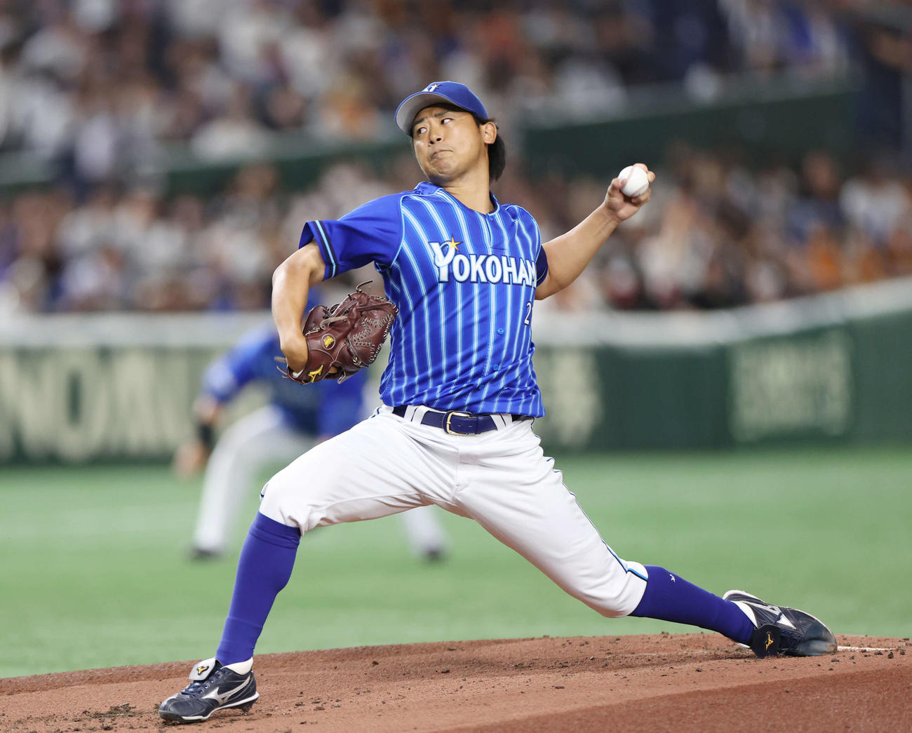 力投するDeNA今永（2023年7月7日撮影）