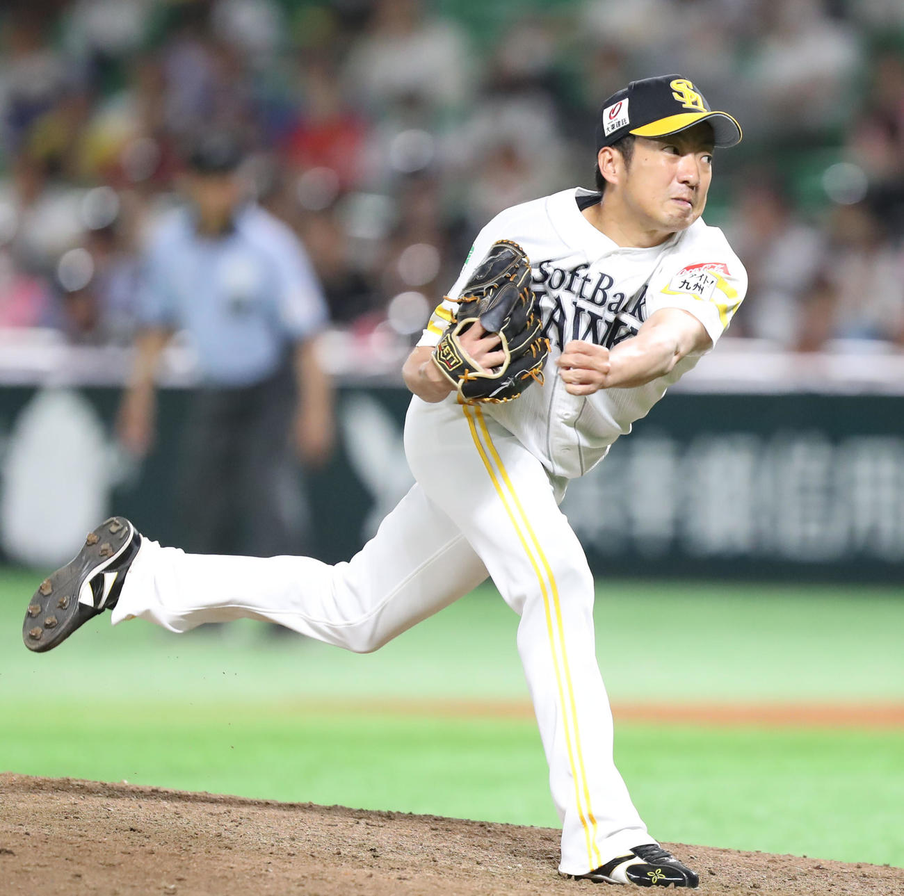 ソフトバンク嘉弥真新也（2023年6月1日撮影）