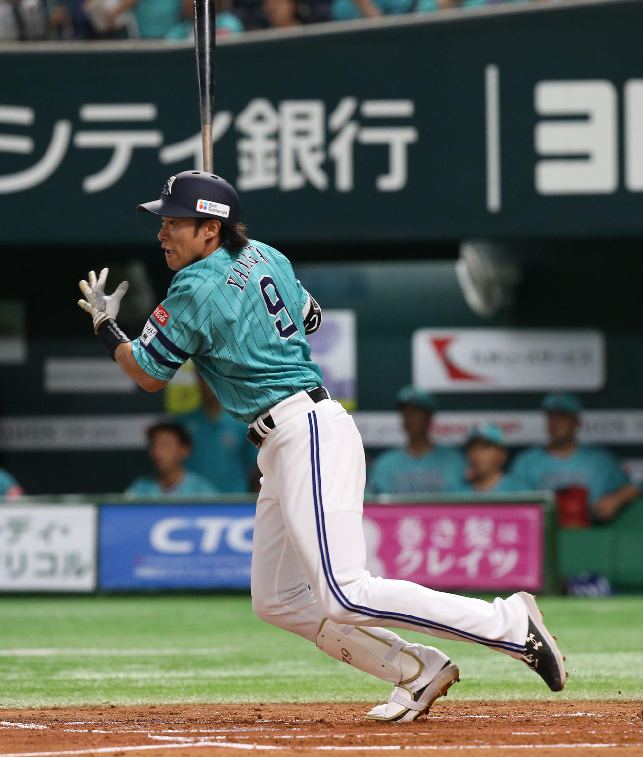 ソフトバンク対オリックス　1回裏ソフトバンク2死二塁、柳田は先制となる左前適時打を放つ（撮影・冨田成美）