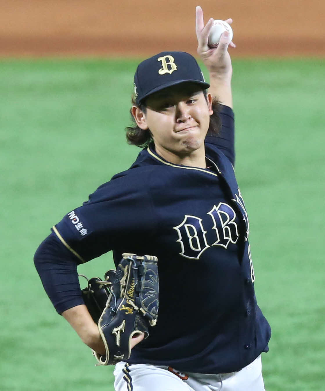 ソフトバンク対オリックス　オリックス先発の宮城は8回を4安打1失点に抑える（撮影・冨田成美）