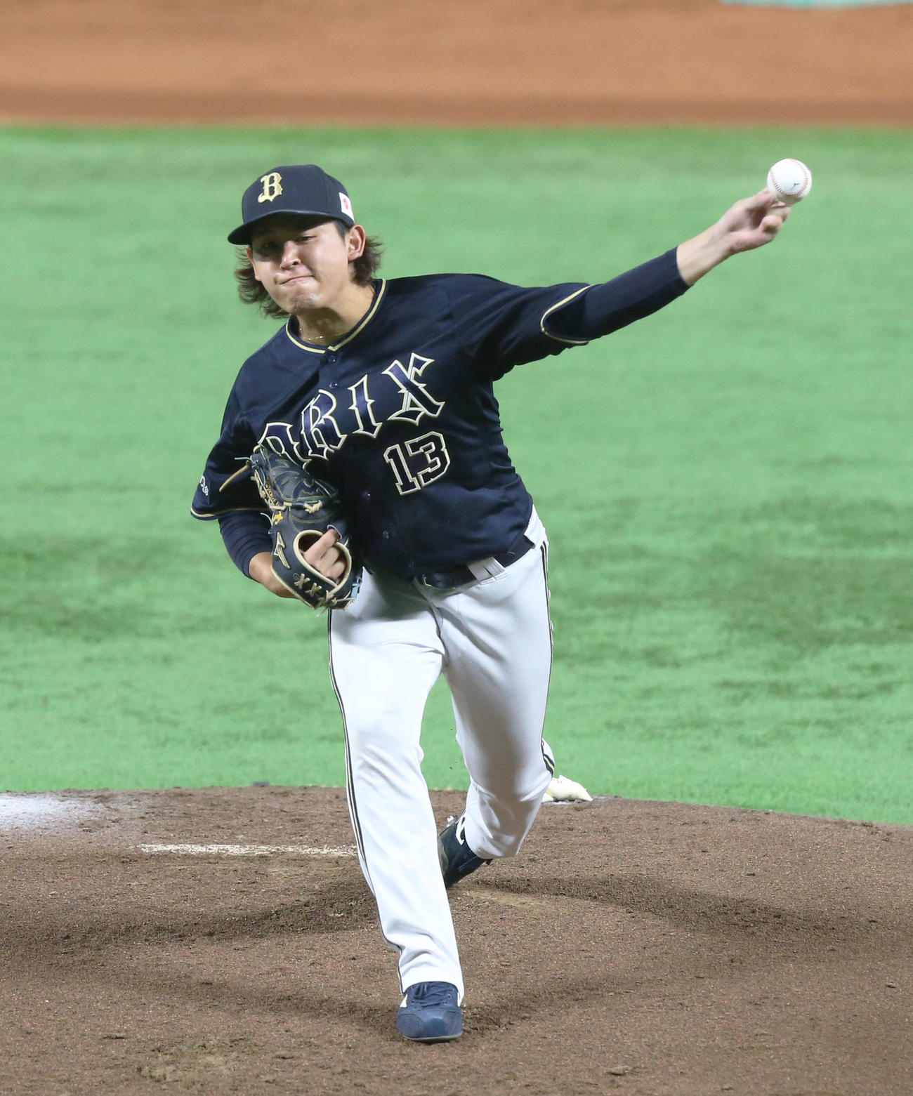 ソフトバンク対オリックス　オリックス先発の宮城（撮影・冨田成美）
