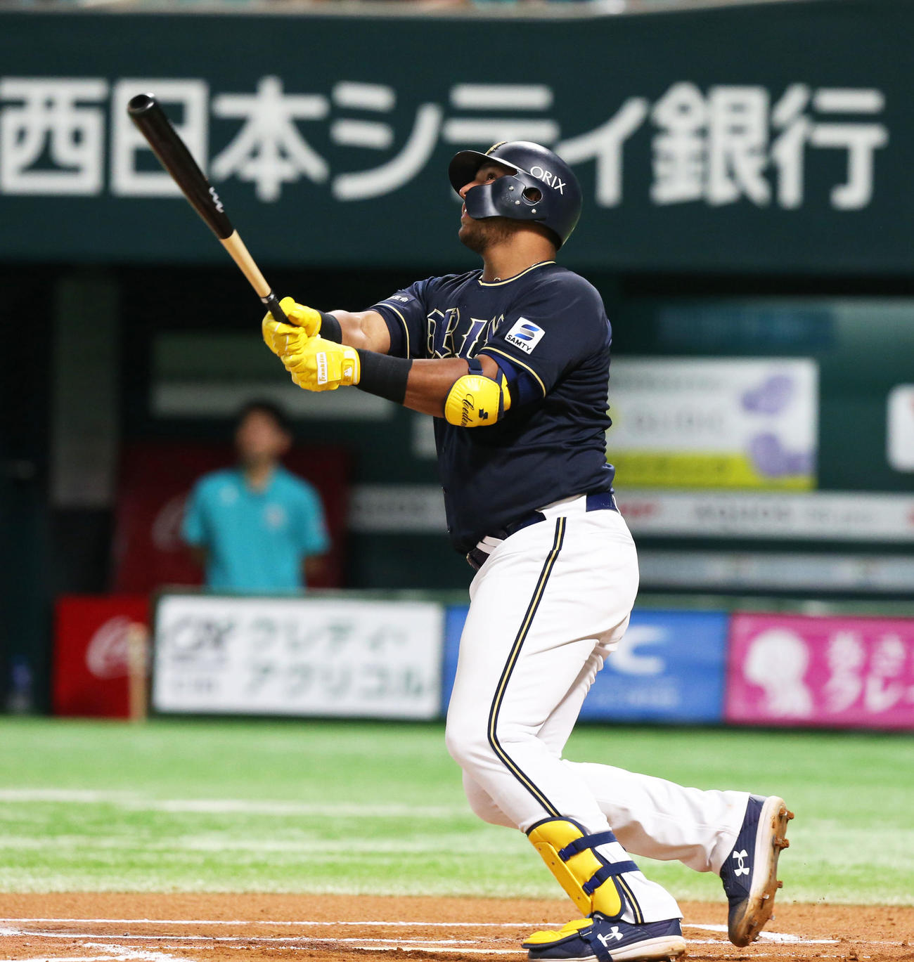ソフトバンク対オリックス　10回表オリックス無死、セデーニョは左越え勝ち越し本塁打を放つ（撮影・冨田成美）