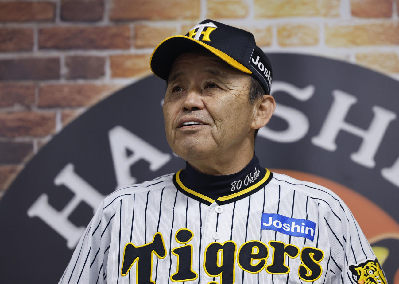 阪神対中日　シーズン前半戦の総括をする阪神岡田監督（撮影・藤尾明華）