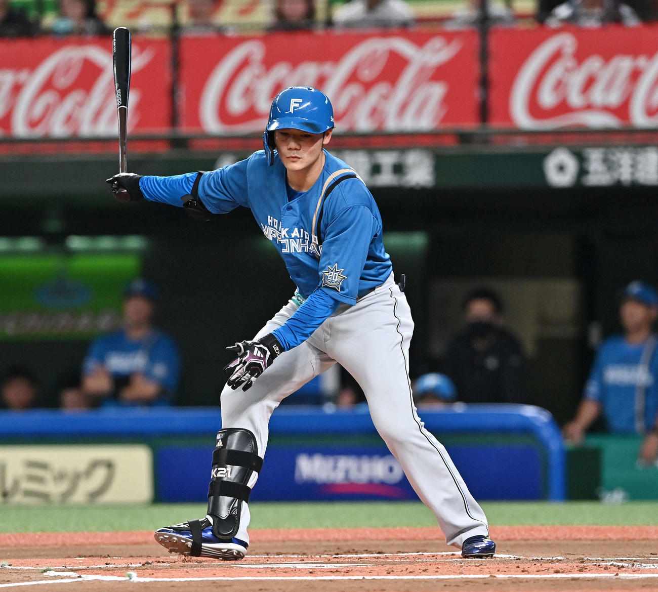 西武対日本ハム　1回表日本ハム無死一塁、清宮は空振り三振に倒れる（撮影・滝沢徹郎）