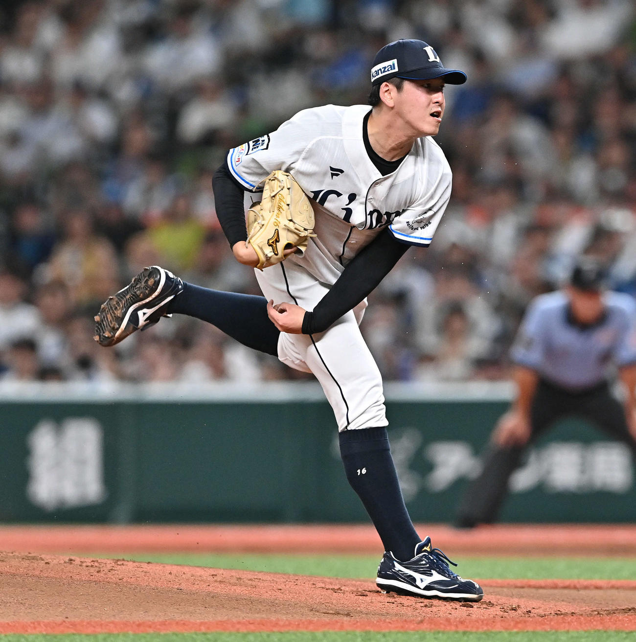西武対日本ハム　西武先発の隅田（撮影・滝沢徹郎）