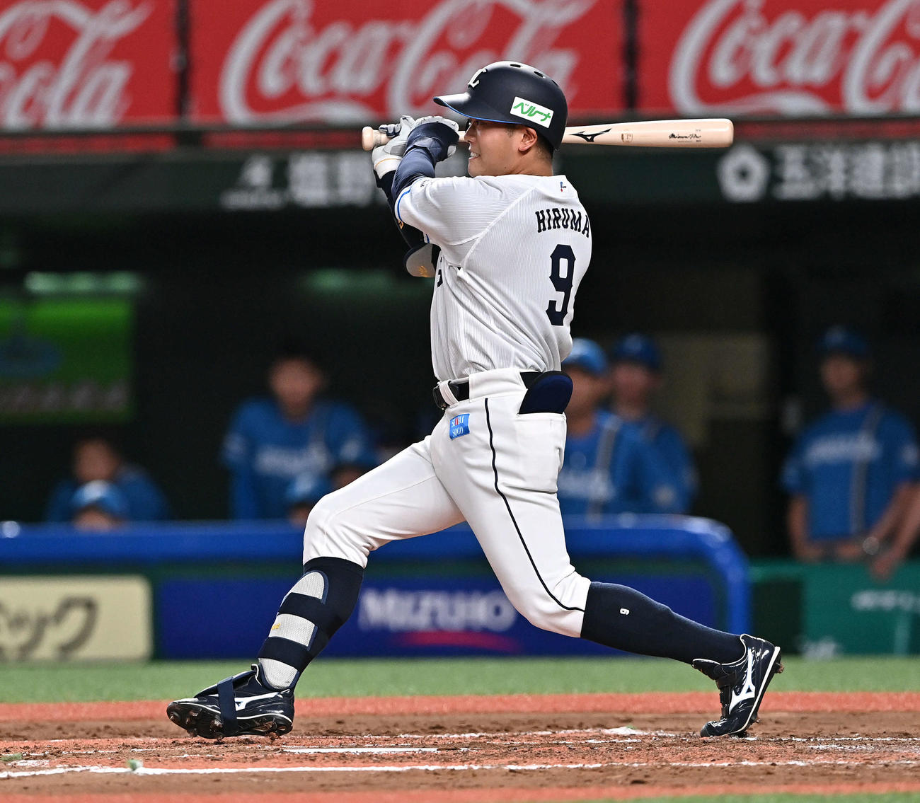 西武対日本ハム　2回裏西武無死満塁、蛭間は中前2点適時打を放つ（撮影・滝沢徹郎）