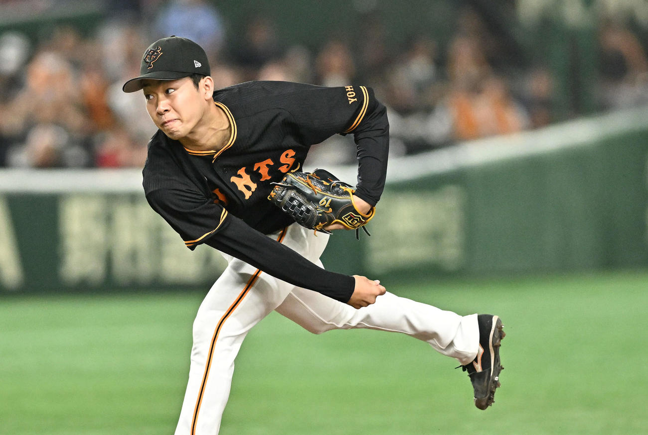 巨人山崎伊織（2023年7月11日撮影）