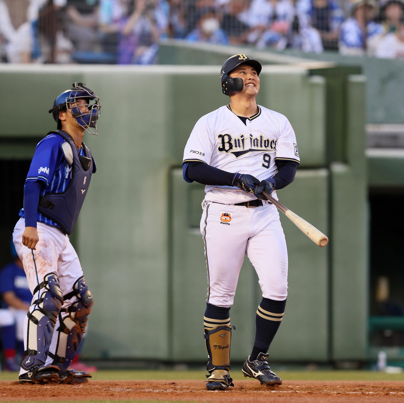 全ウ対全イ　3回裏全ウ2死、野口は右越えソロ本塁打を放つ（撮影・加藤哉）