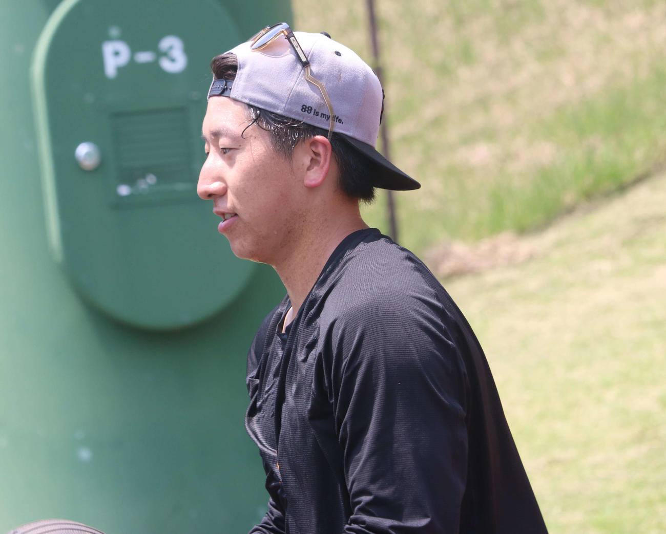 ジャイアンツ球場で汗を流す巨人大勢（撮影・小早川宗一郎）