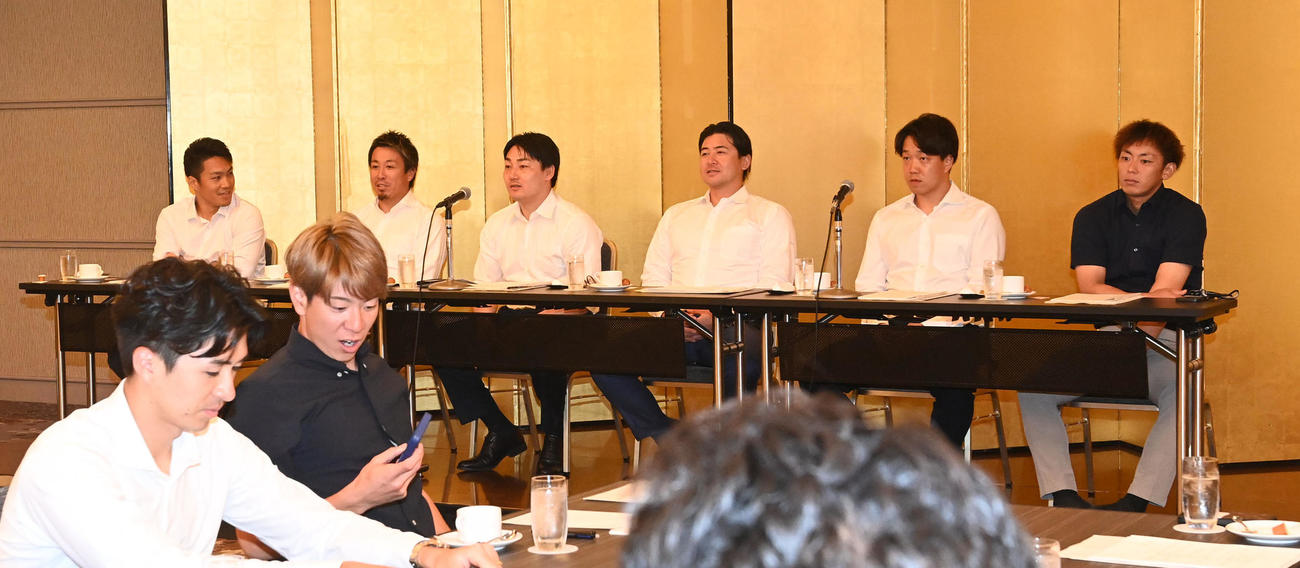 開催された日本プロ野球選手会（撮影・前岡正明）
