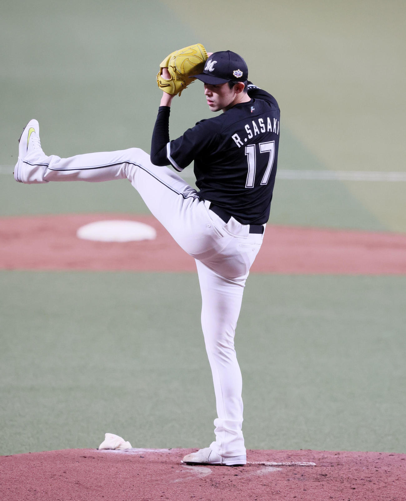 全セ対全パ　1回裏、全セ戦に先発する佐々木朗（撮影・加藤哉）