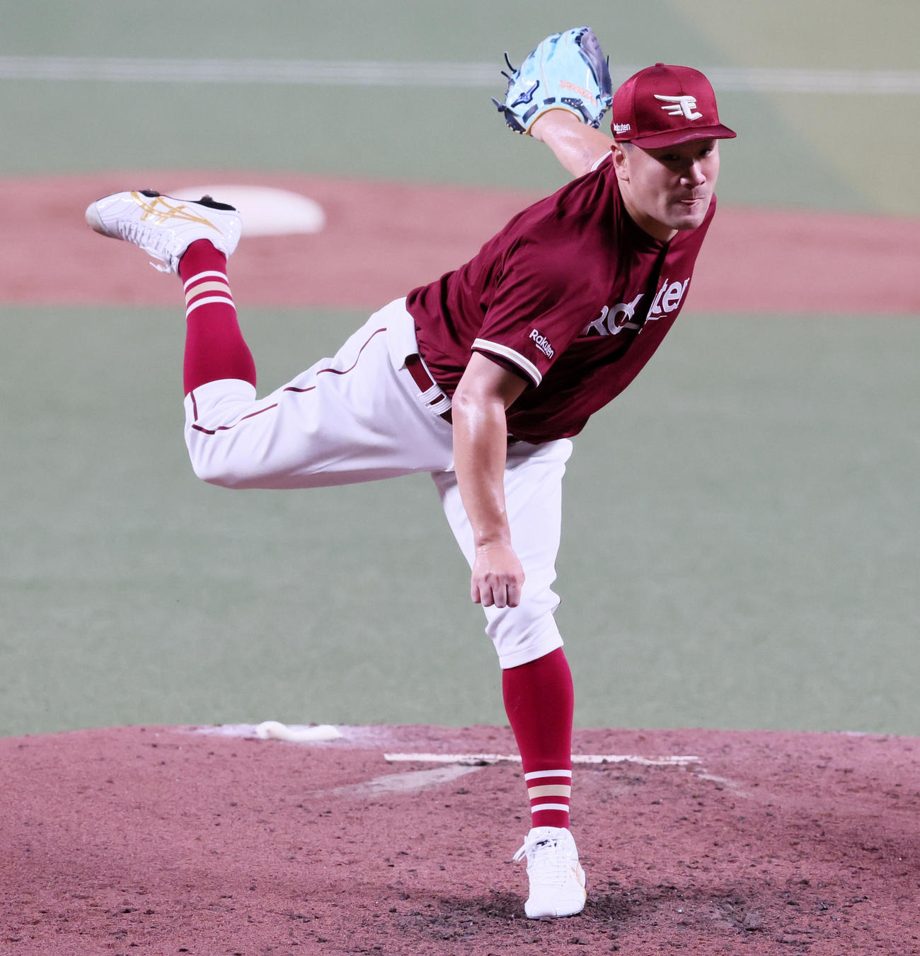 全セ対全パ　全パ3番手で登板する田中将（撮影・加藤哉）