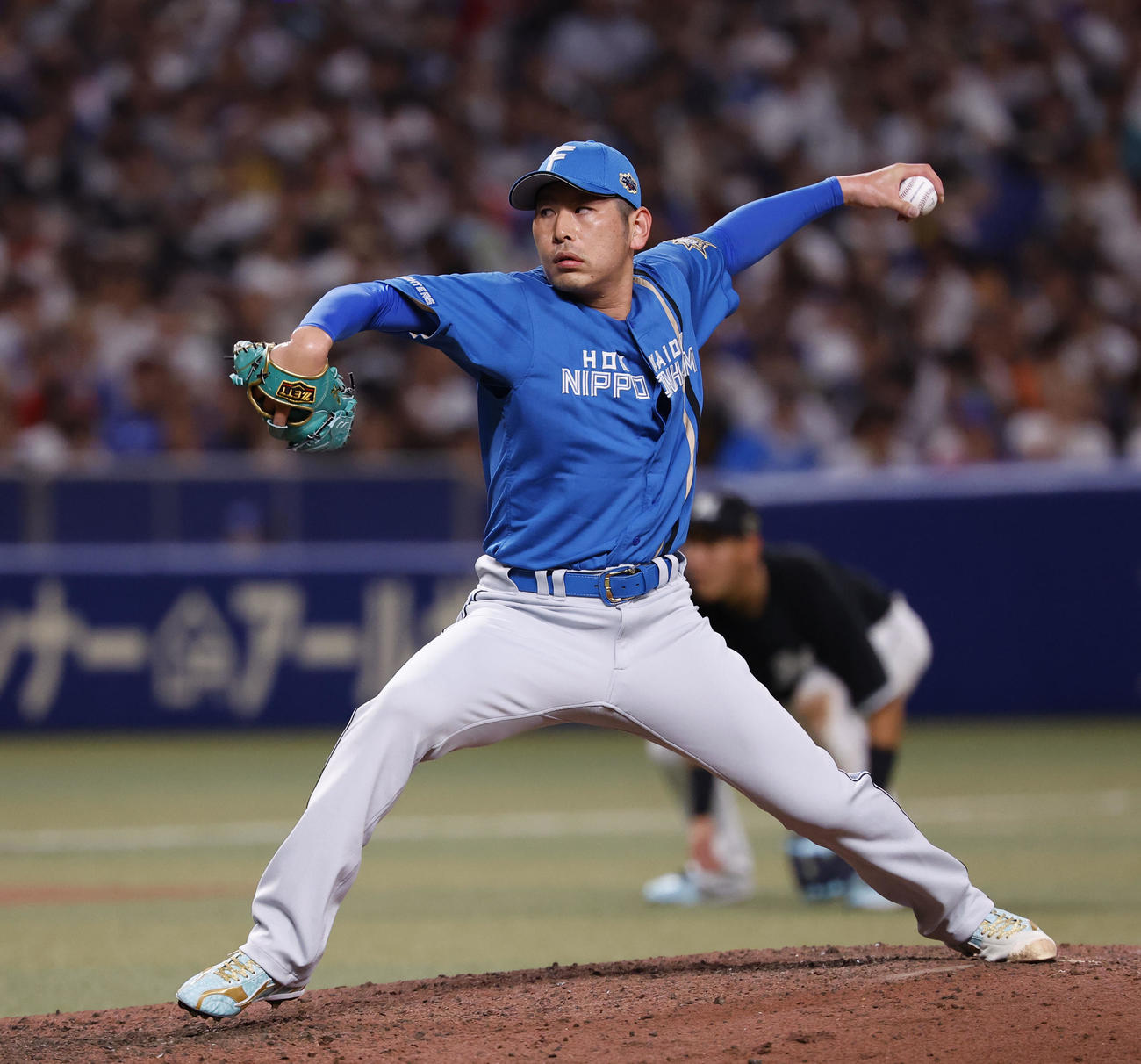 全セ対全パ　8回裏全セに登板した全パ加藤（撮影・藤尾明華）
