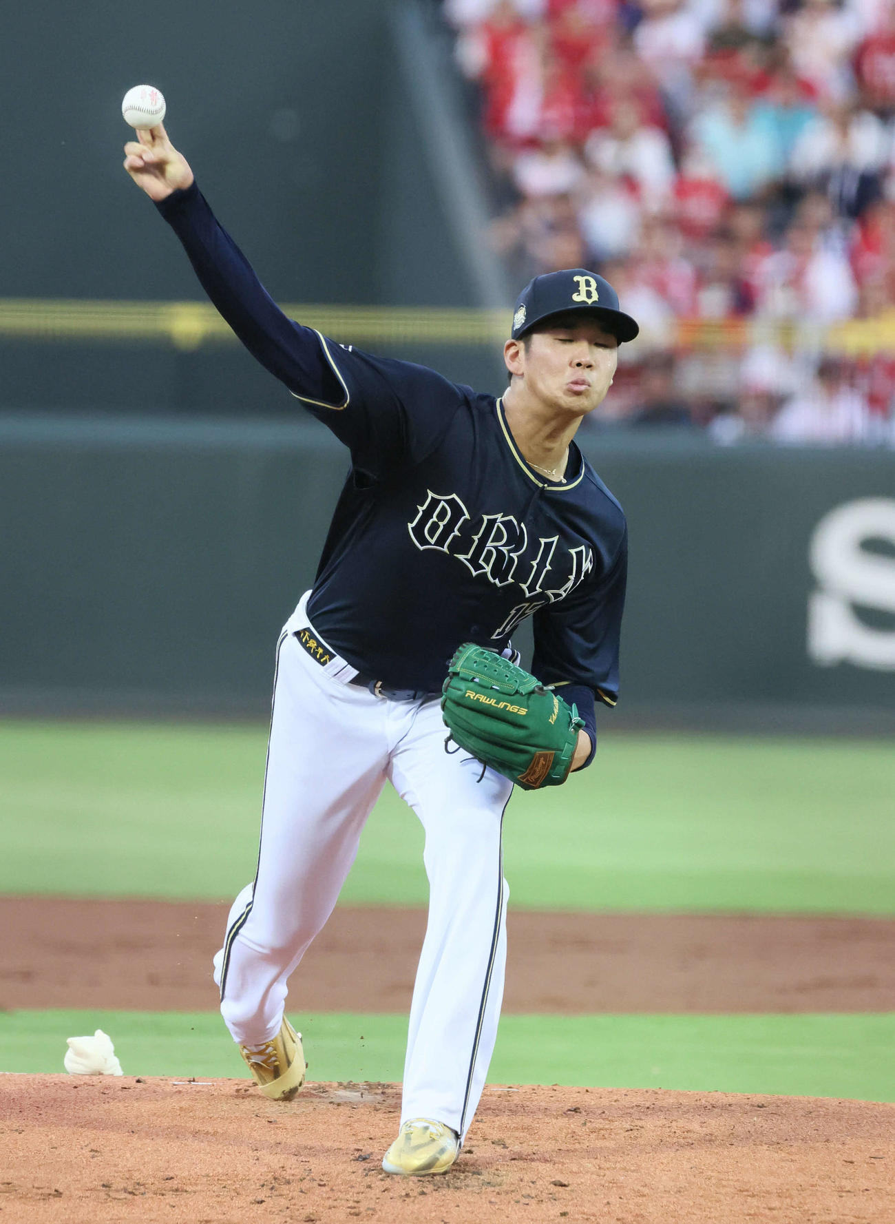 全セ対全パ　全パ先発の山下（撮影・加藤孝規）