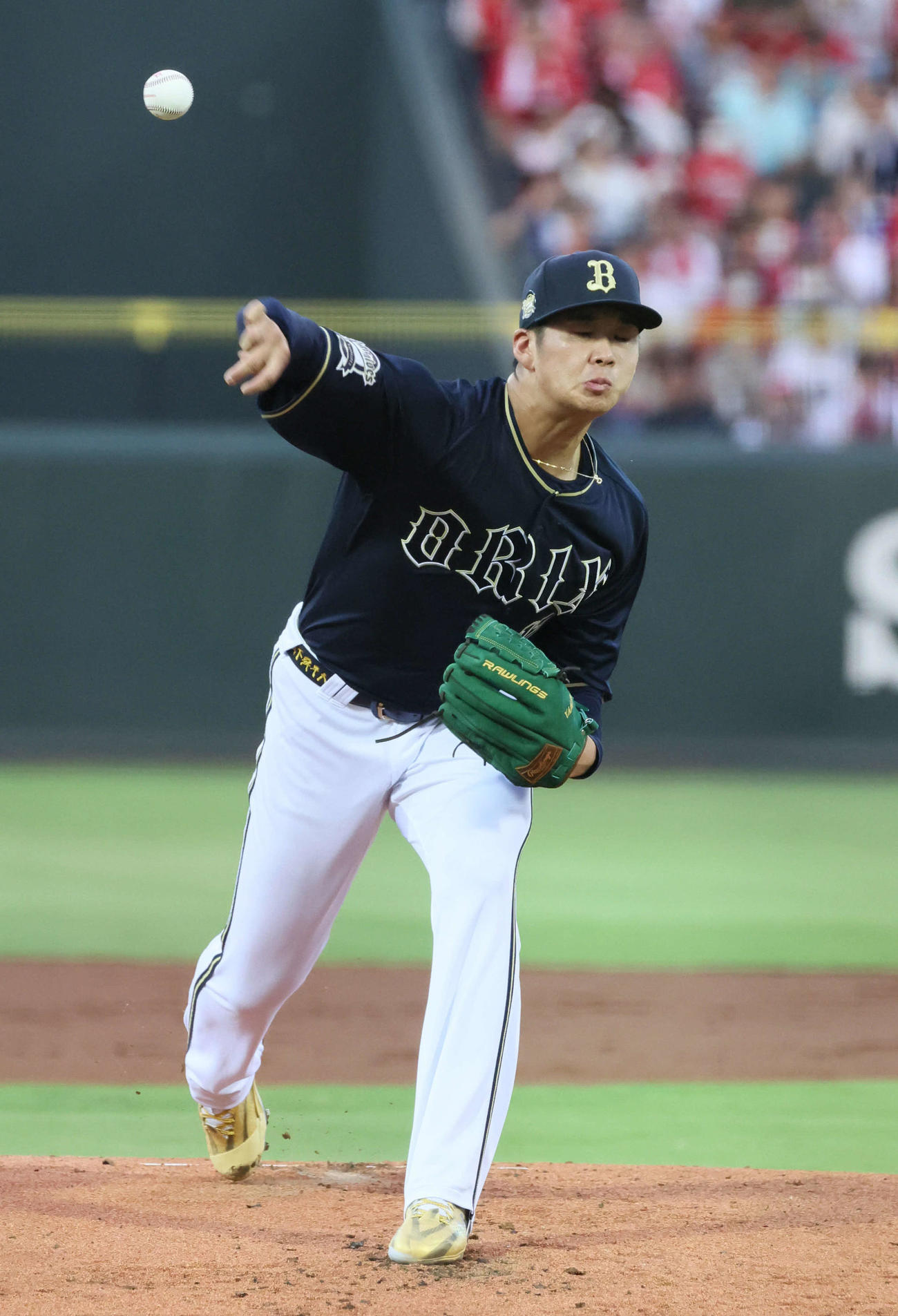 全セ対全パ　全パ先発の山下（撮影・加藤孝規）