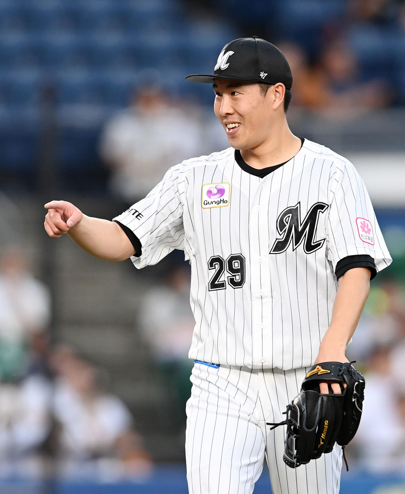 ロッテ西野勇士（2023年7月4日撮影）