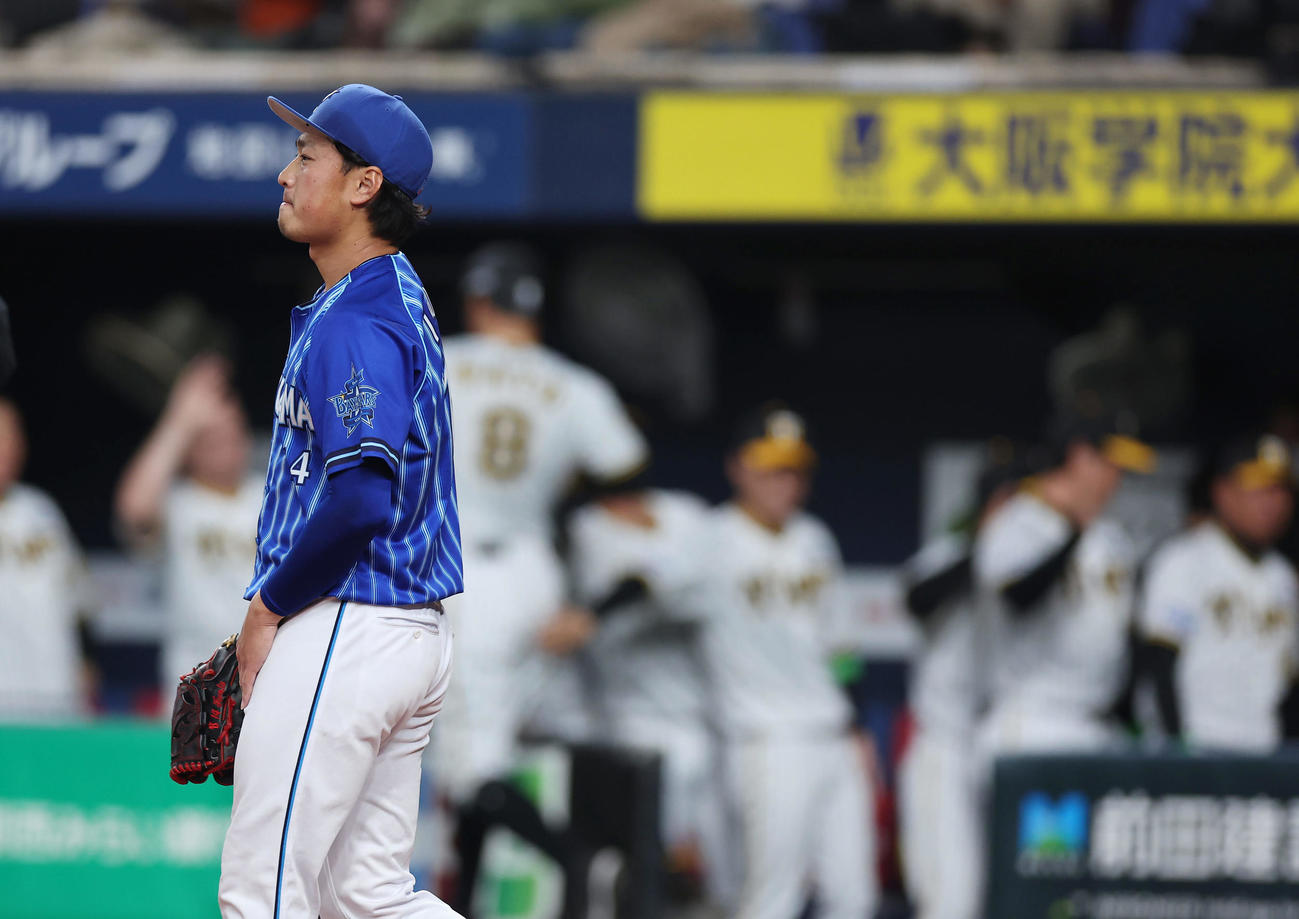 阪神との開幕戦では4回4失点で負け投手となったDeNA石田健大（2023年3月31日撮影）