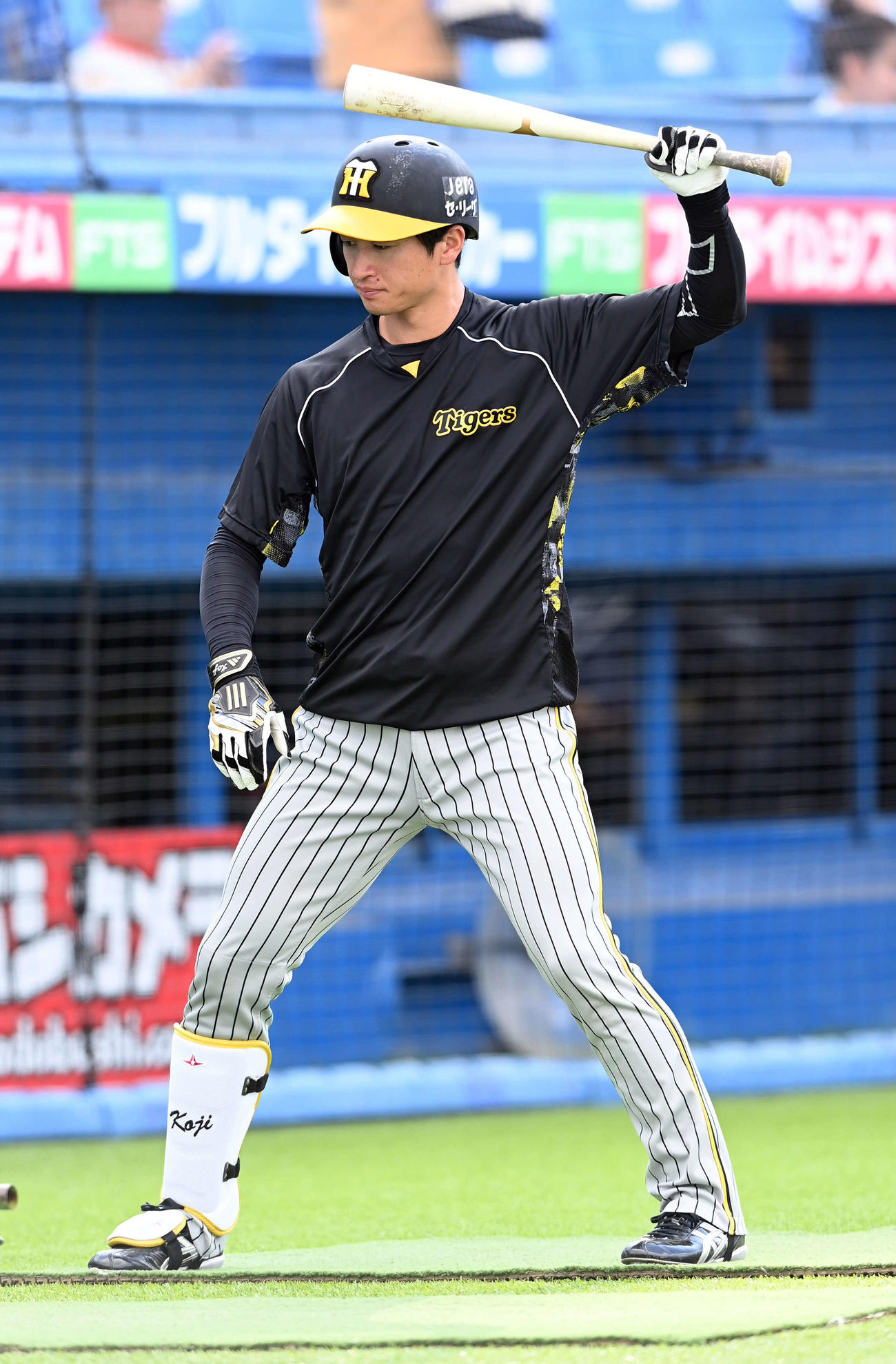 ヤクルト対阪神　打撃練習を行う阪神近本（撮影・たえ見朱実）