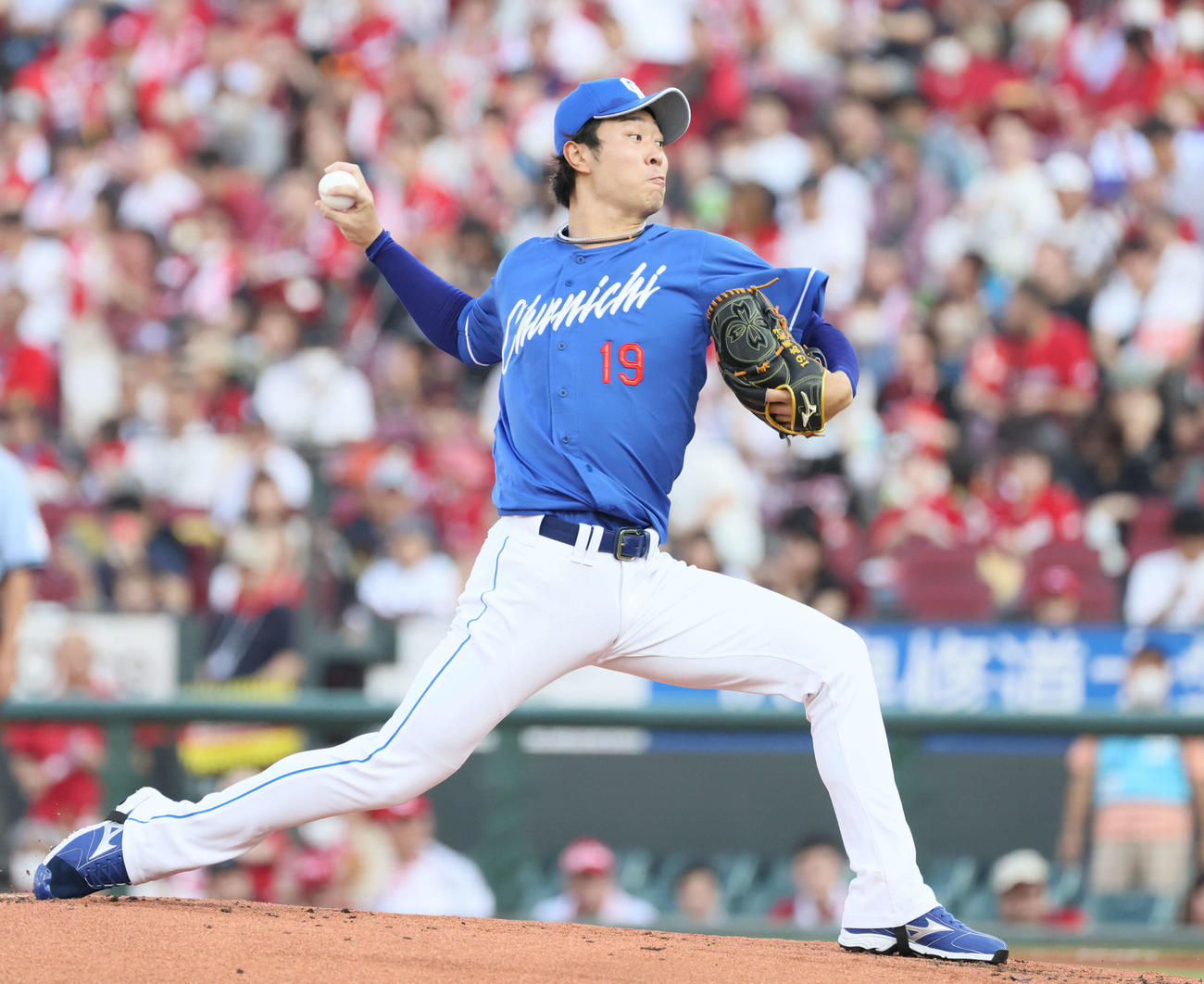 広島対中日　中日先発の高橋宏（撮影・加藤孝規）