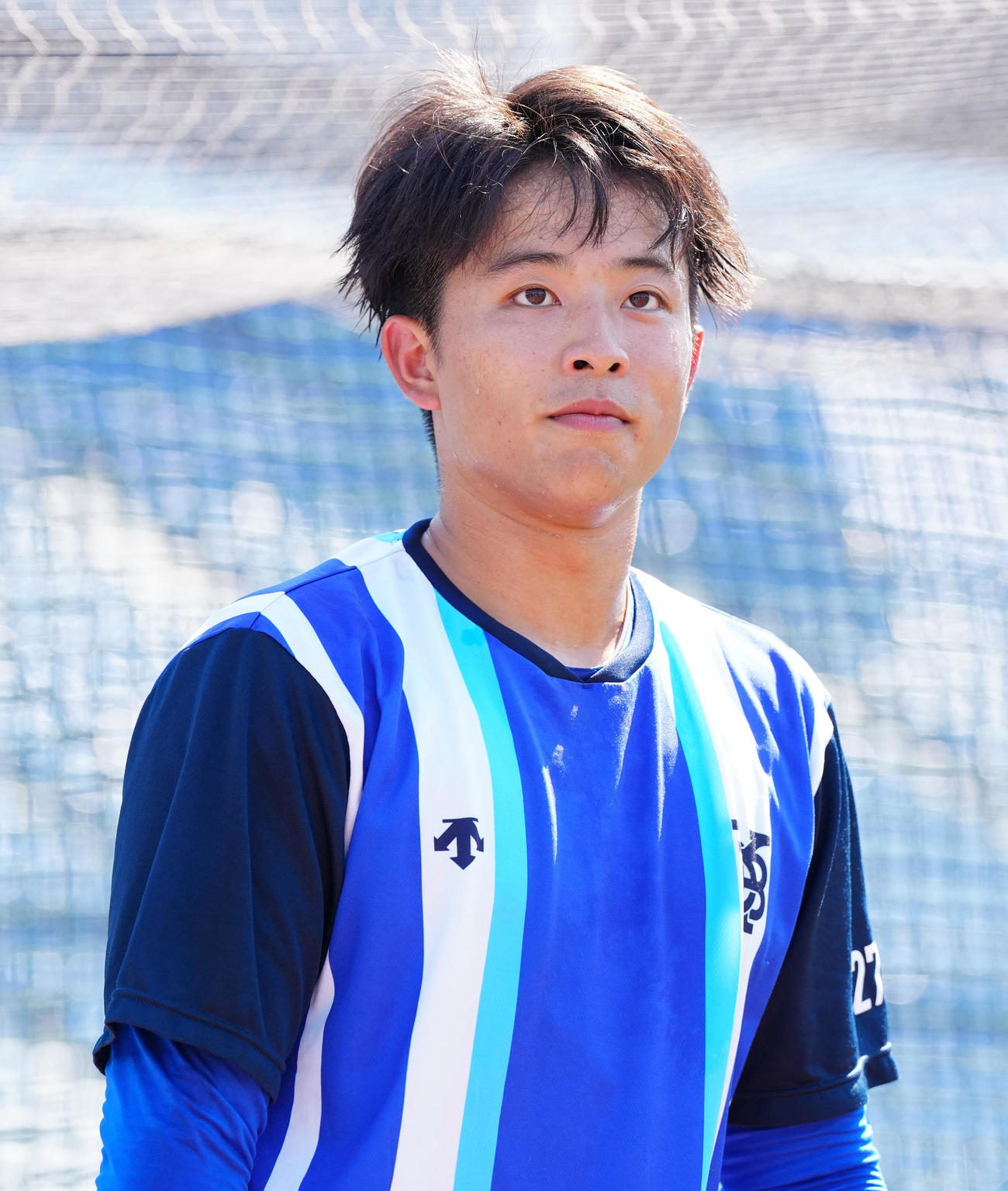 DeNA対巨人　試合前練習に臨むDeNA上甲（撮影・江口和貴）