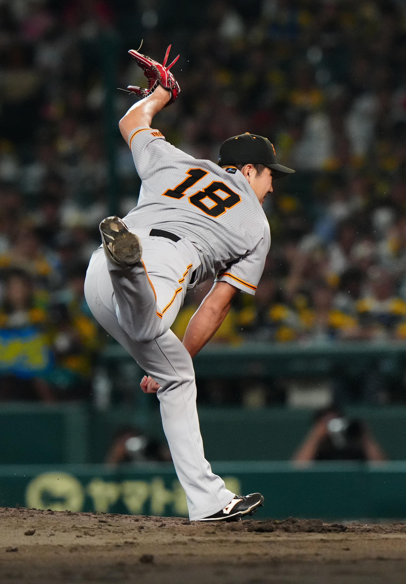 阪神対巨人　力投する巨人先発の菅野（撮影・江口和貴）