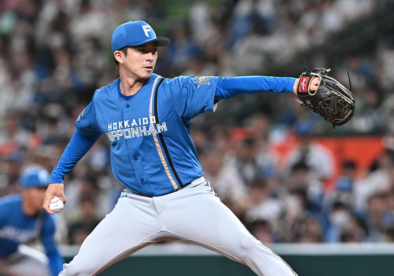 日本ハム上沢直之（2023年7月15日撮影）