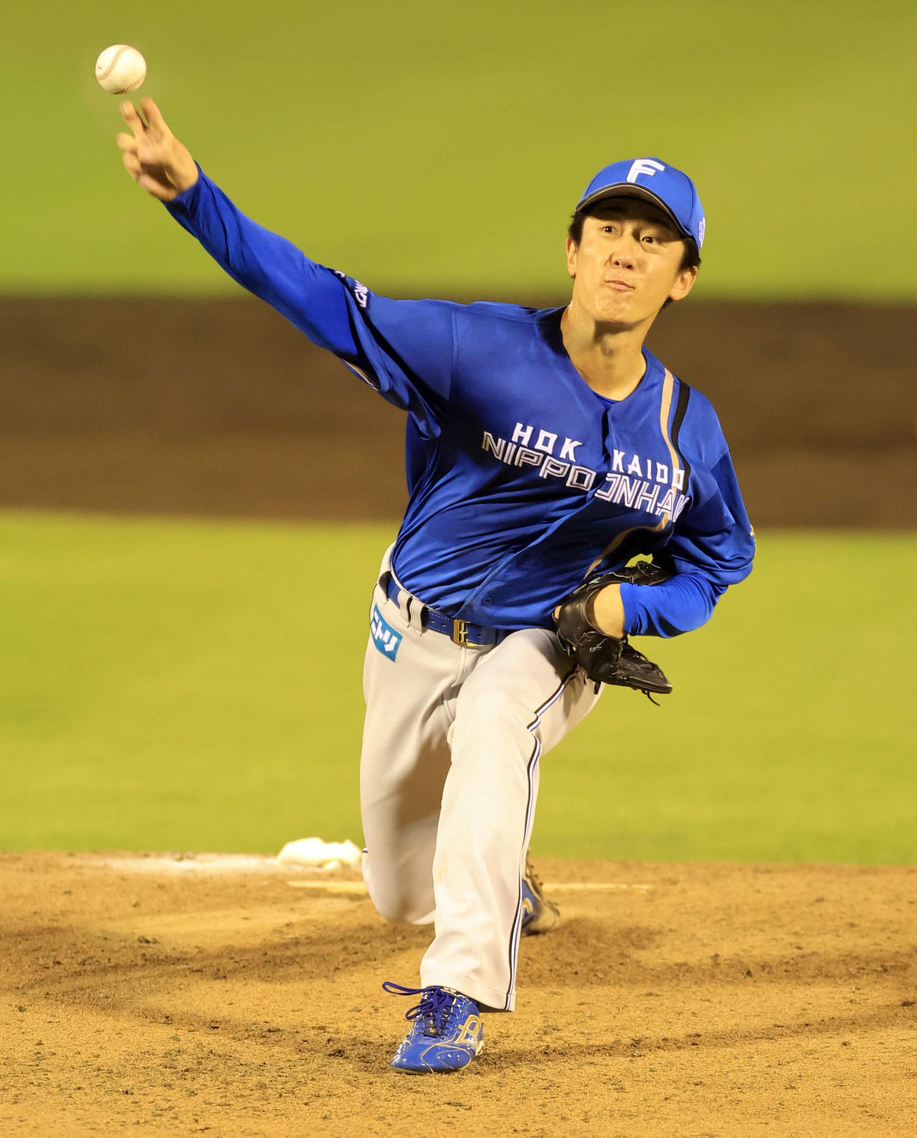 楽天対日本ハム　力投する日本ハム先発の北山（撮影・浅見桂子）