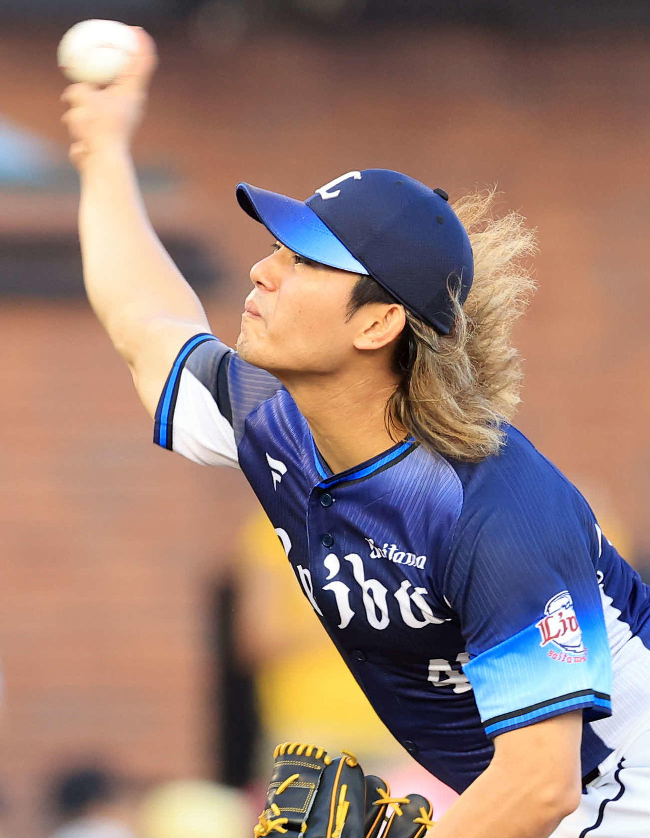 楽天対西武　力投する西武先発の今井（撮影・浅見桂子）