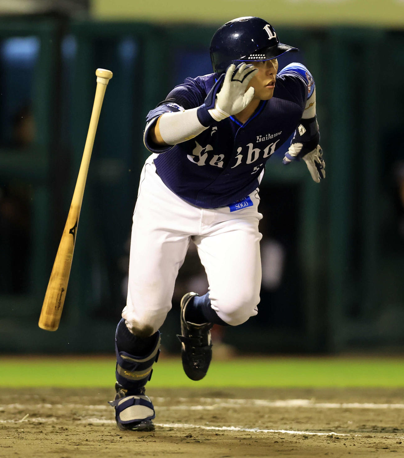 楽天対西武　8回表西武2死満塁、蛭間は中前同点2点適時打を放つ（撮影・浅見桂子）
