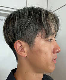 右側から見た日本ハム北山のニューヘアスタイル（撮影・永野高輔）