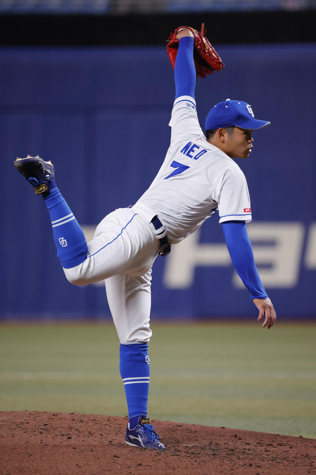ウエスタン・リーグ中日対阪神　阪神戦に先発した中日根尾（撮影・藤尾明華）