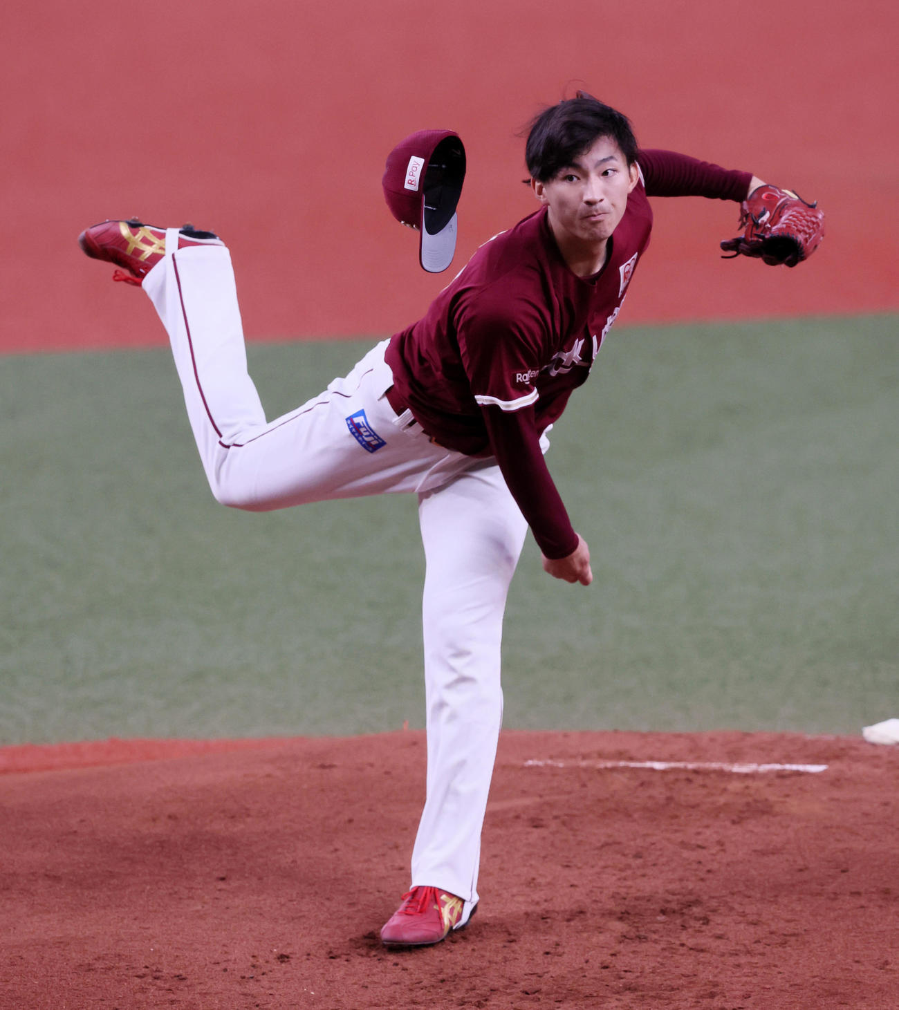 オリックス対楽天　力投するする楽天先発の荘司（撮影・加藤哉）