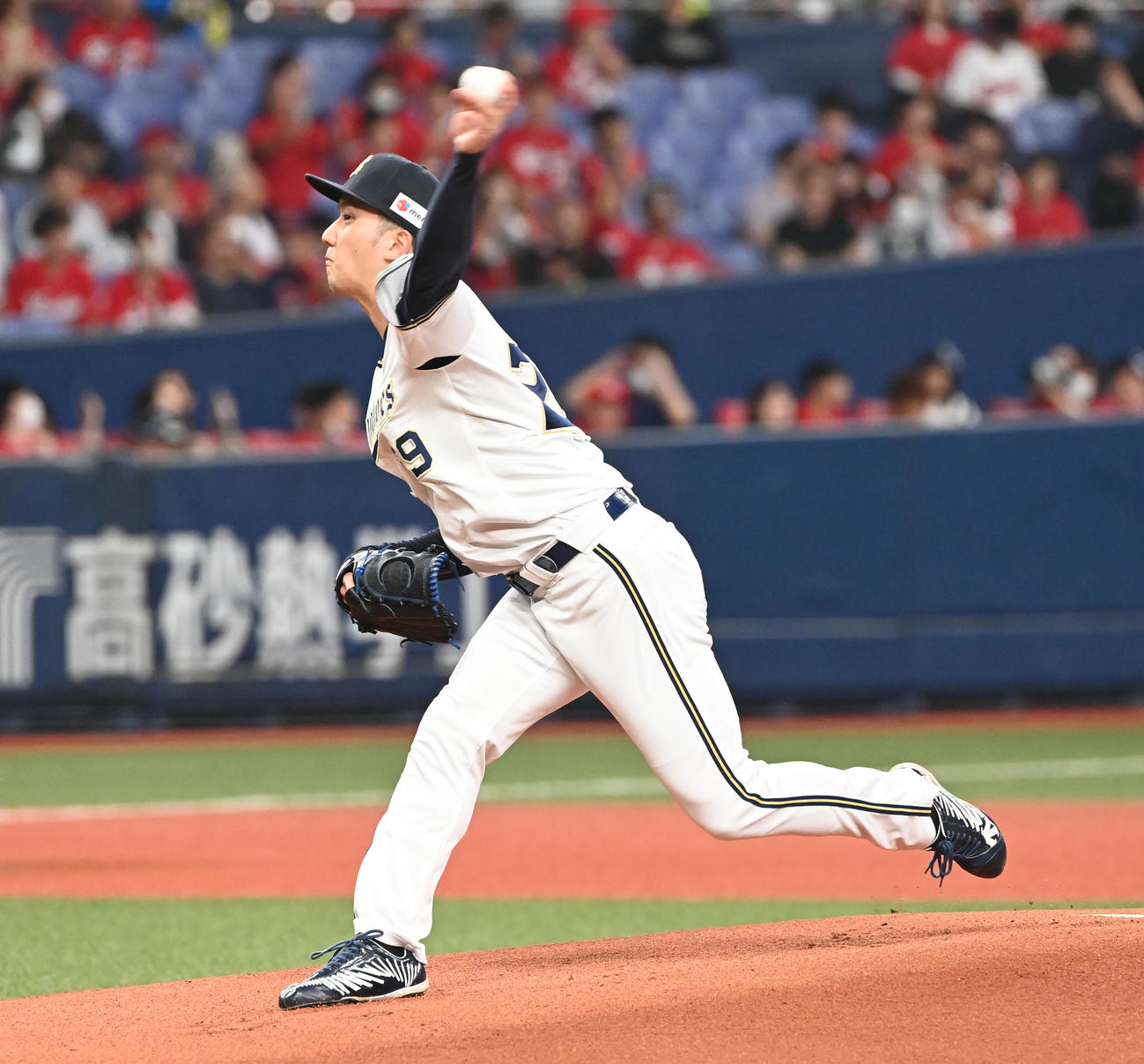 5月31日、広島戦に先発するオリックス田嶋